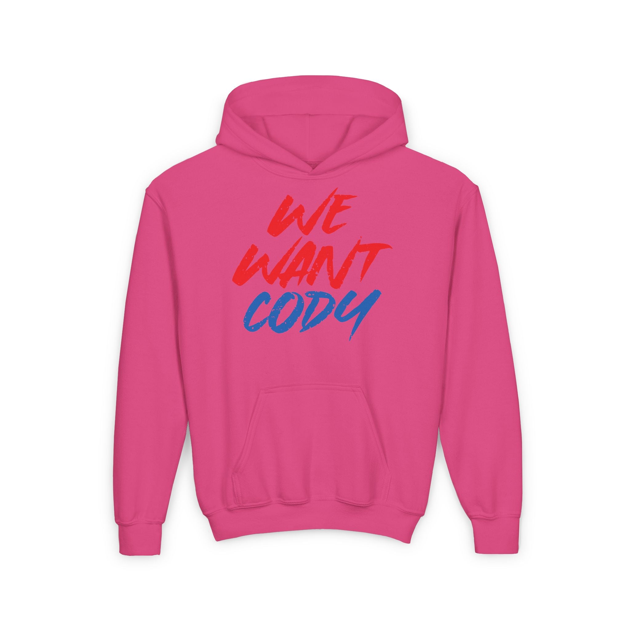 We Want Cody Graphic Design, Sports Fan Kids Hoodies - Youth Heavy Blend Hooded Sweatshirt, Unisex Wrestling Fan Hoodies, Gift for Her-Him, Casual Outwear