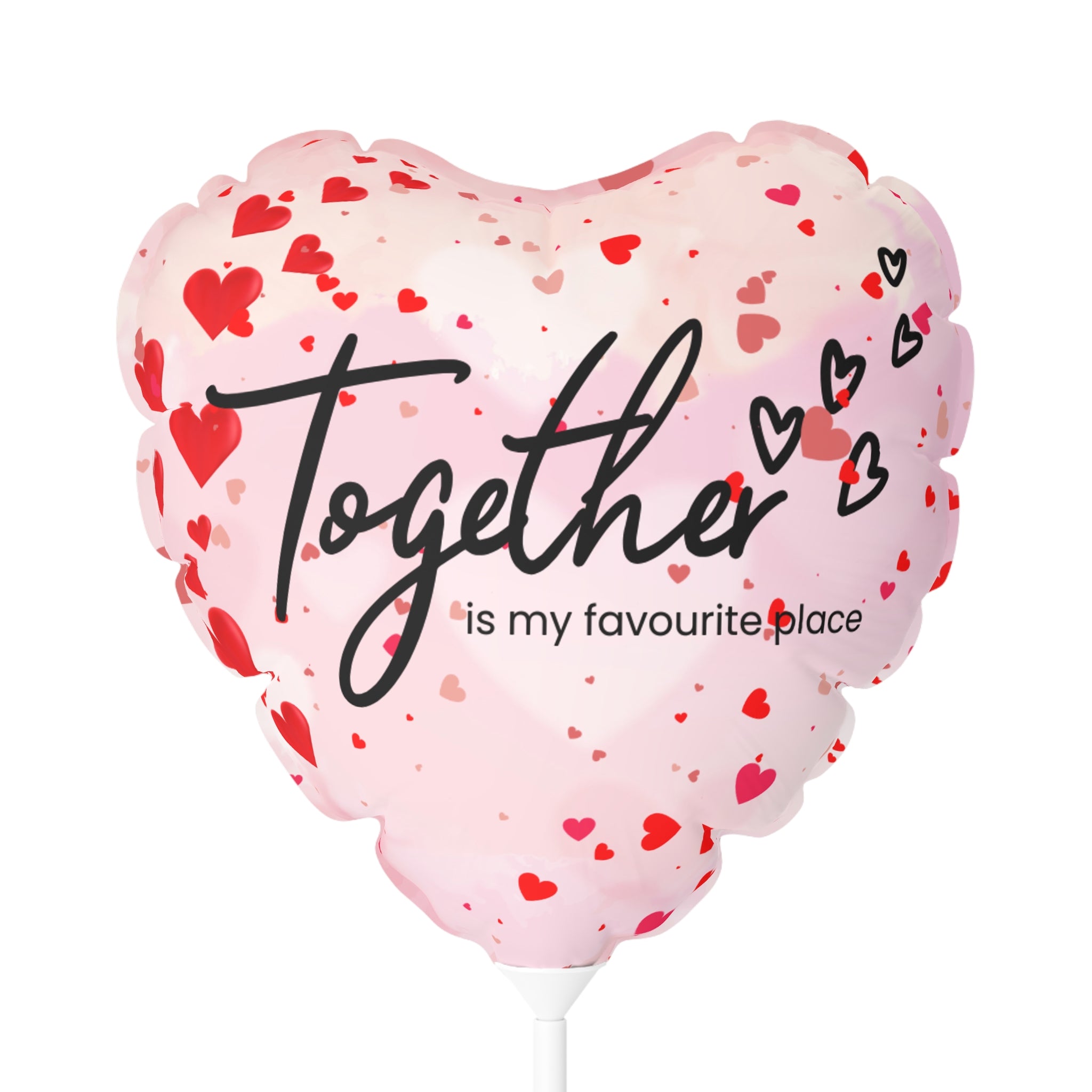 Happy  Valentine's Day- Red-White- Balloons, Romantic Heart-Shaped Decorations and Words, Love Party Supplies, Anniversary Celebration