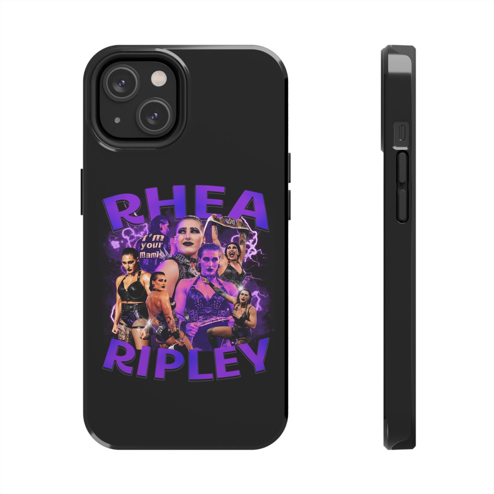 Rhea Ripley Graphic Portrait Design, iPhone and Samsung Case Cool Graphic Sports Fan Phone Case