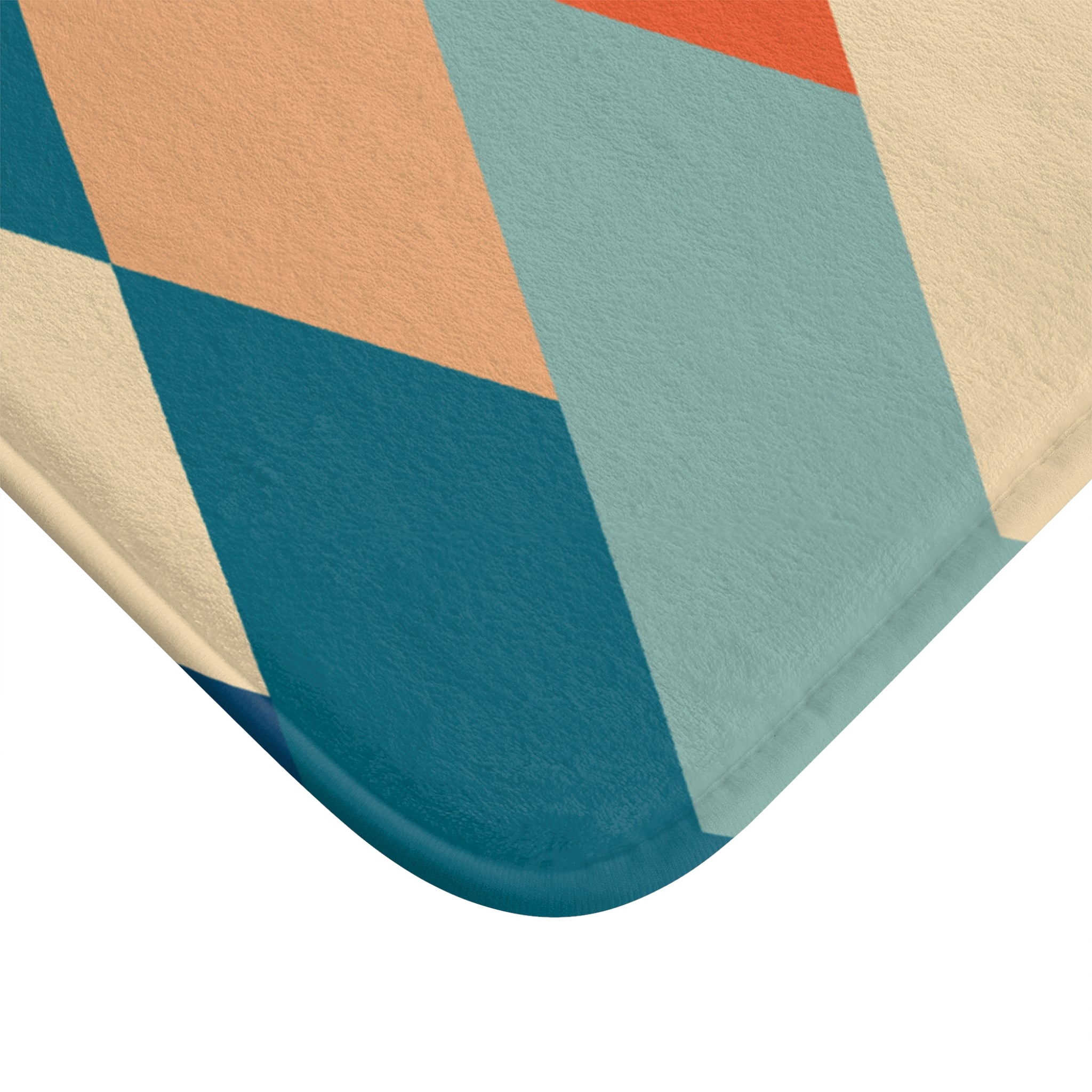 Vintage Pattern Memory Foam Microfiber Bath Mat - Extra Soft Non-Slip Plush Shaggy Rug, Machine Washable, Bathroom Floor