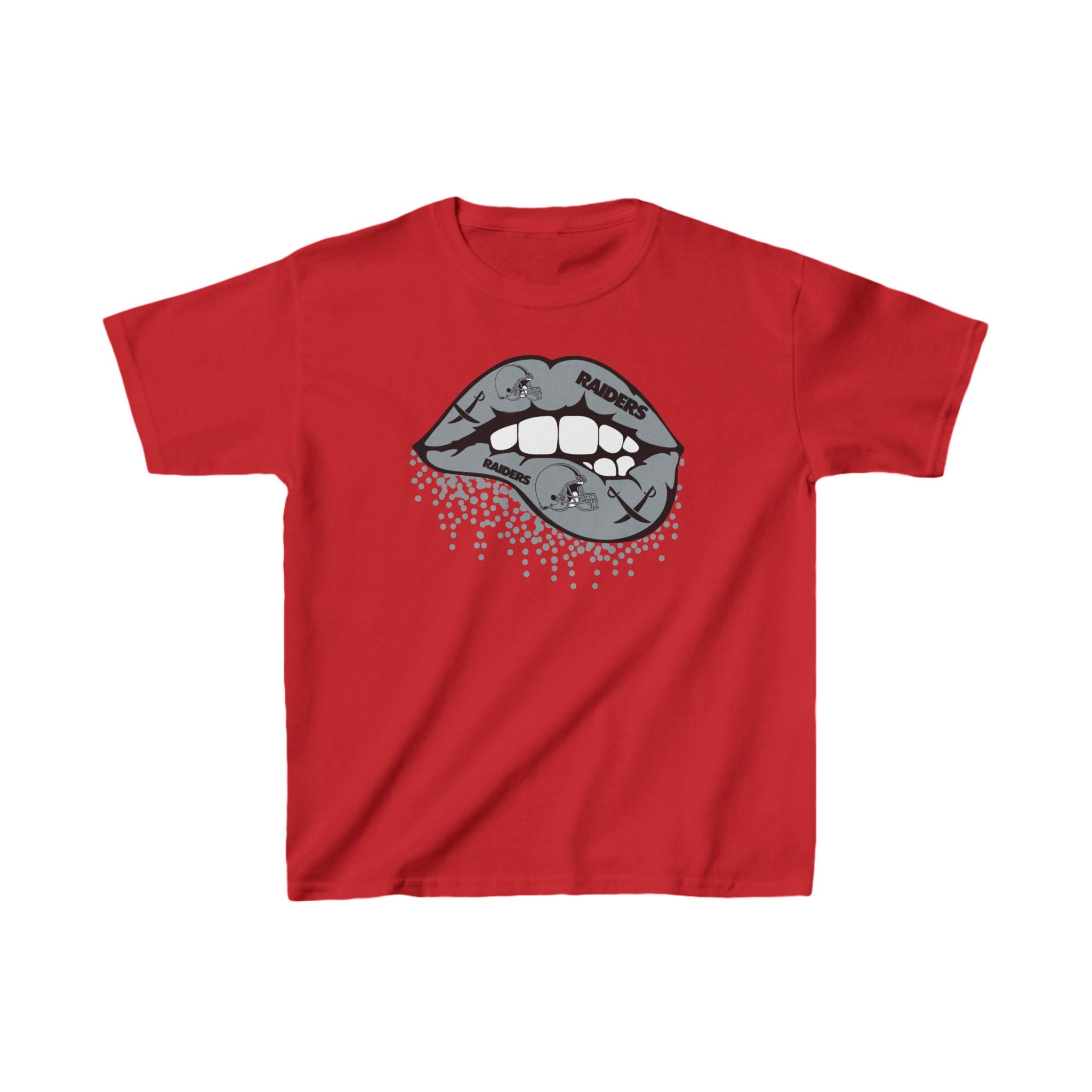 Lip Bite Raiders Shirt for Kids, Gift Fan Sports Shirt, Children Shirt Clothing, Youth Team Game Day Shirt, Unisex Shirt