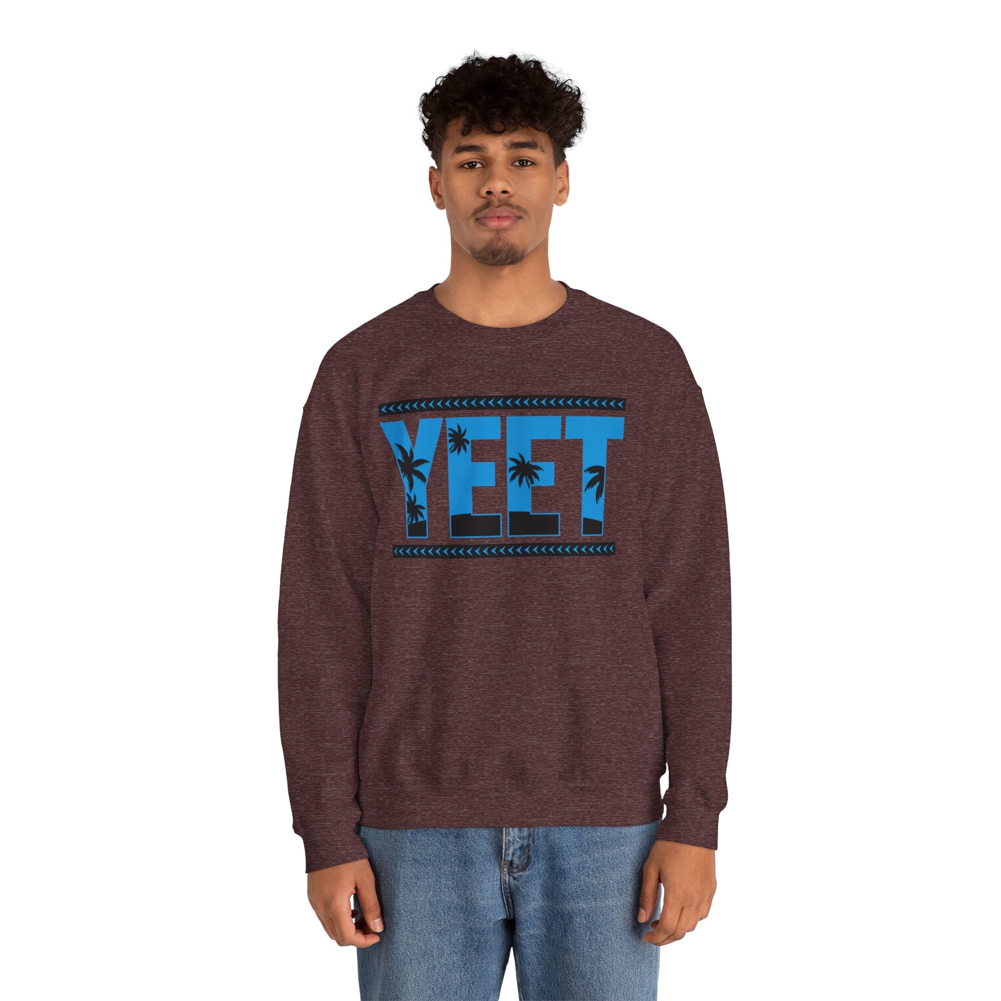 Blue Black Yeet Sweatshirt, Wrestling Fan Unisex Sweatshirt - Gift for Him or Her, Casual Outwear, Heavy Blend Crewneck Sweatshirt