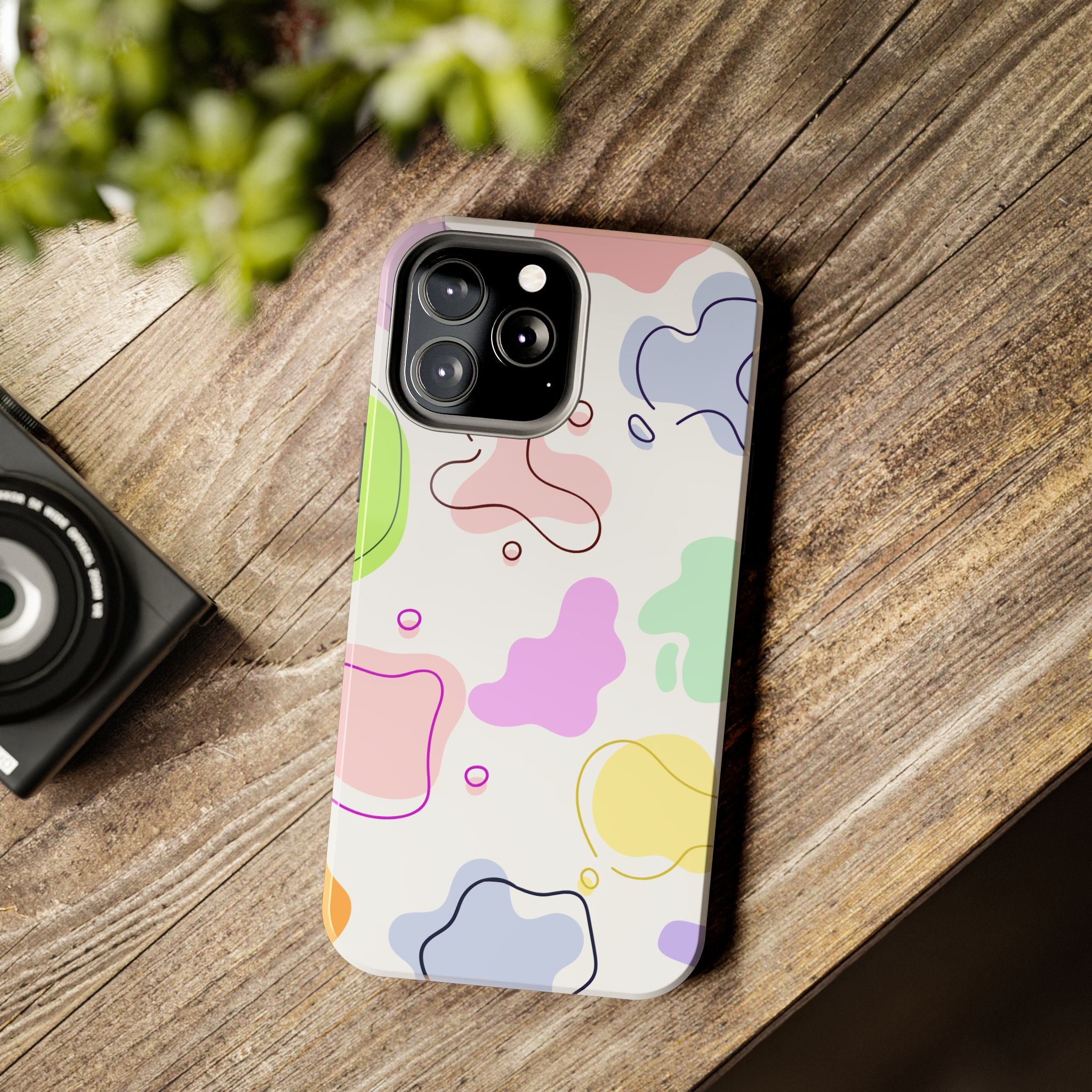 Colorful Pastel Abstract Patern, Elegant Phone Cases, Stylish Phone Covers, Chic Phone Protectors, Fashionable Case for Her, Trendy Smartphone Accessories