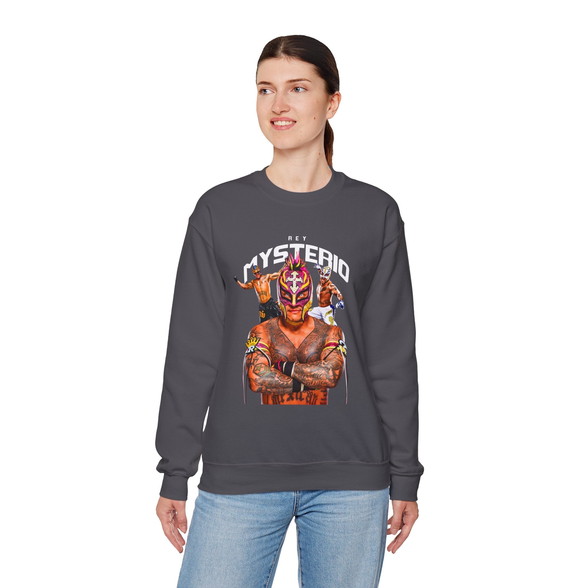 Rey Mysterio Sweatshirt, Sports Sweatshirt, Wrestling Fan Unisex Sweatshirt - Gift for Him or Her, Casual Outwear, Heavy Blend Crewneck Sweatshirt