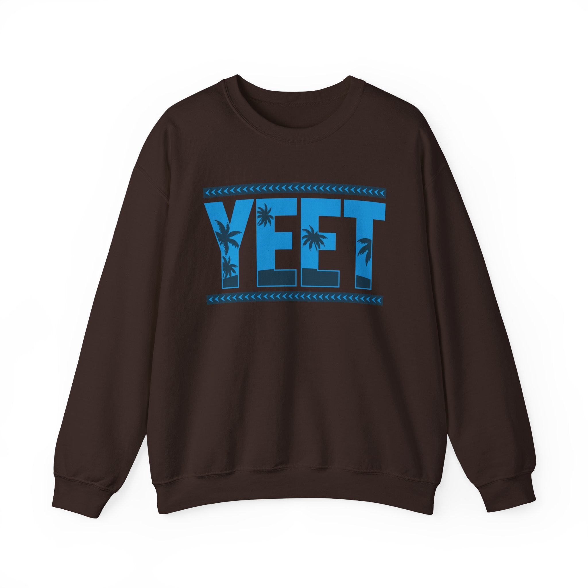 Blue Grey Yeet Palm Tree Sweatshirt, Wrestling Fan Unisex Sweatshirt - Gift for Him or Her, Casual Outwear, Heavy Blend Crewneck Sweatshirt