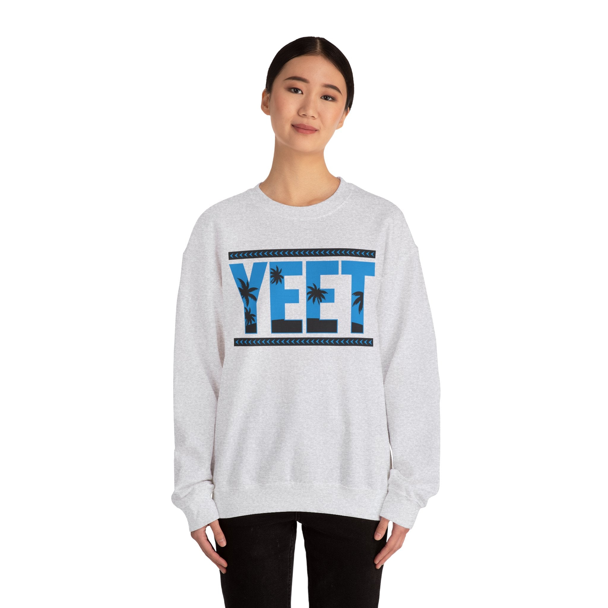 Blue Black Yeet Sweatshirt, Wrestling Fan Unisex Sweatshirt - Gift for Him or Her, Casual Outwear, Heavy Blend Crewneck Sweatshirt