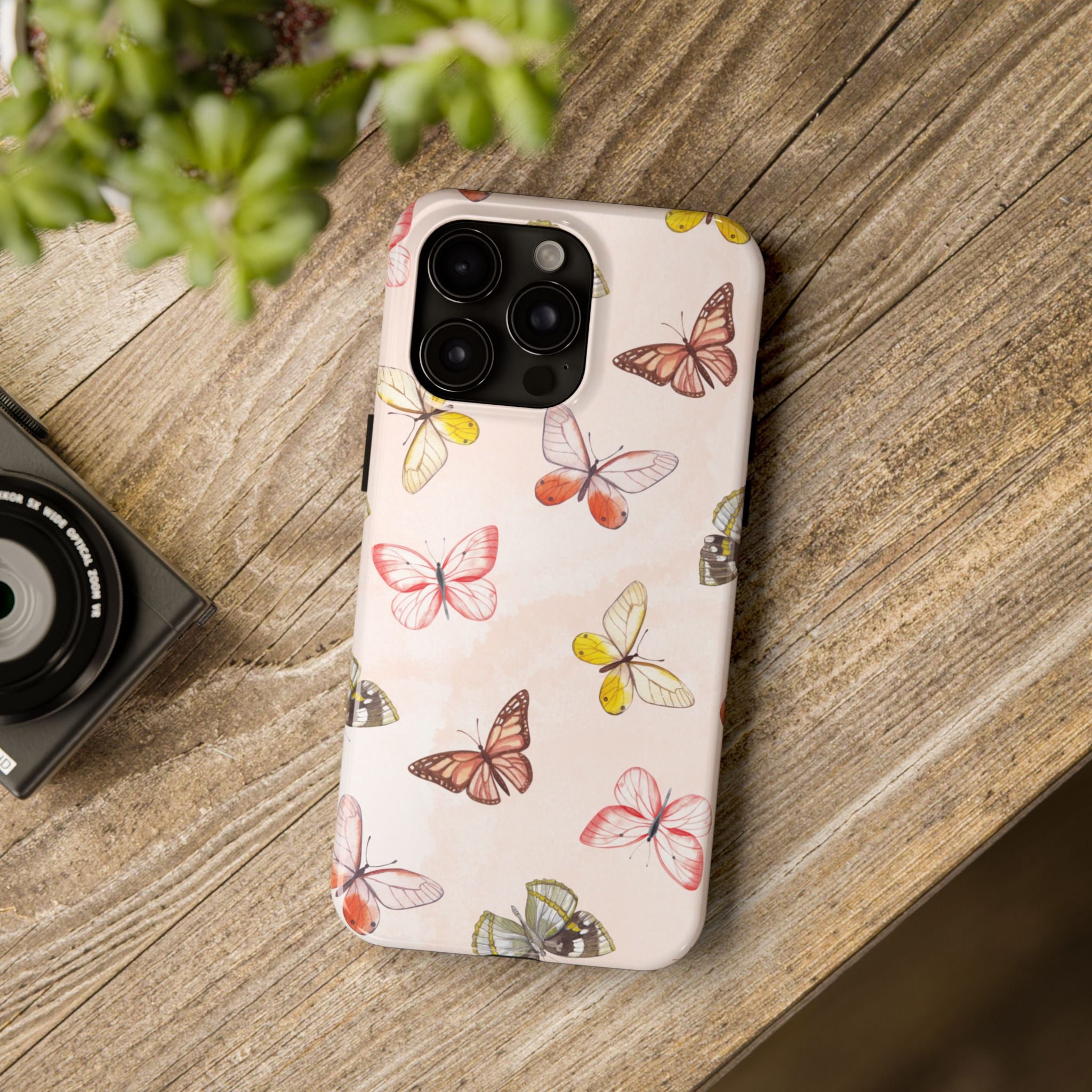 Pink Butterflies, Elegant Phone Cases, Stylish Phone Covers, Chic Phone Protectors, Fashionable Case for Her, Trendy Smartphone Accessories