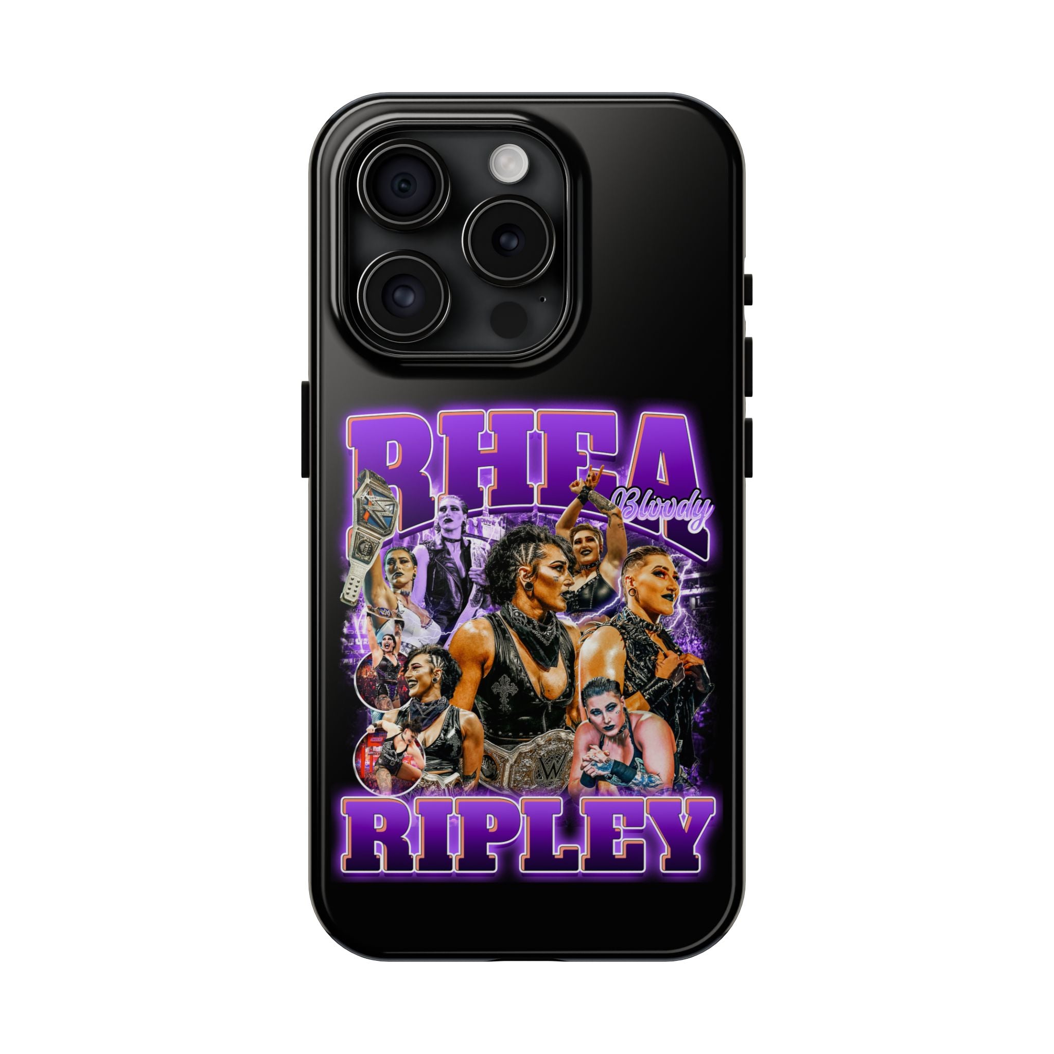 Rhea Ripley Graphic Portrait Design, iPhone and Samsung Case Cool Graphic Sports Fan Phone Case