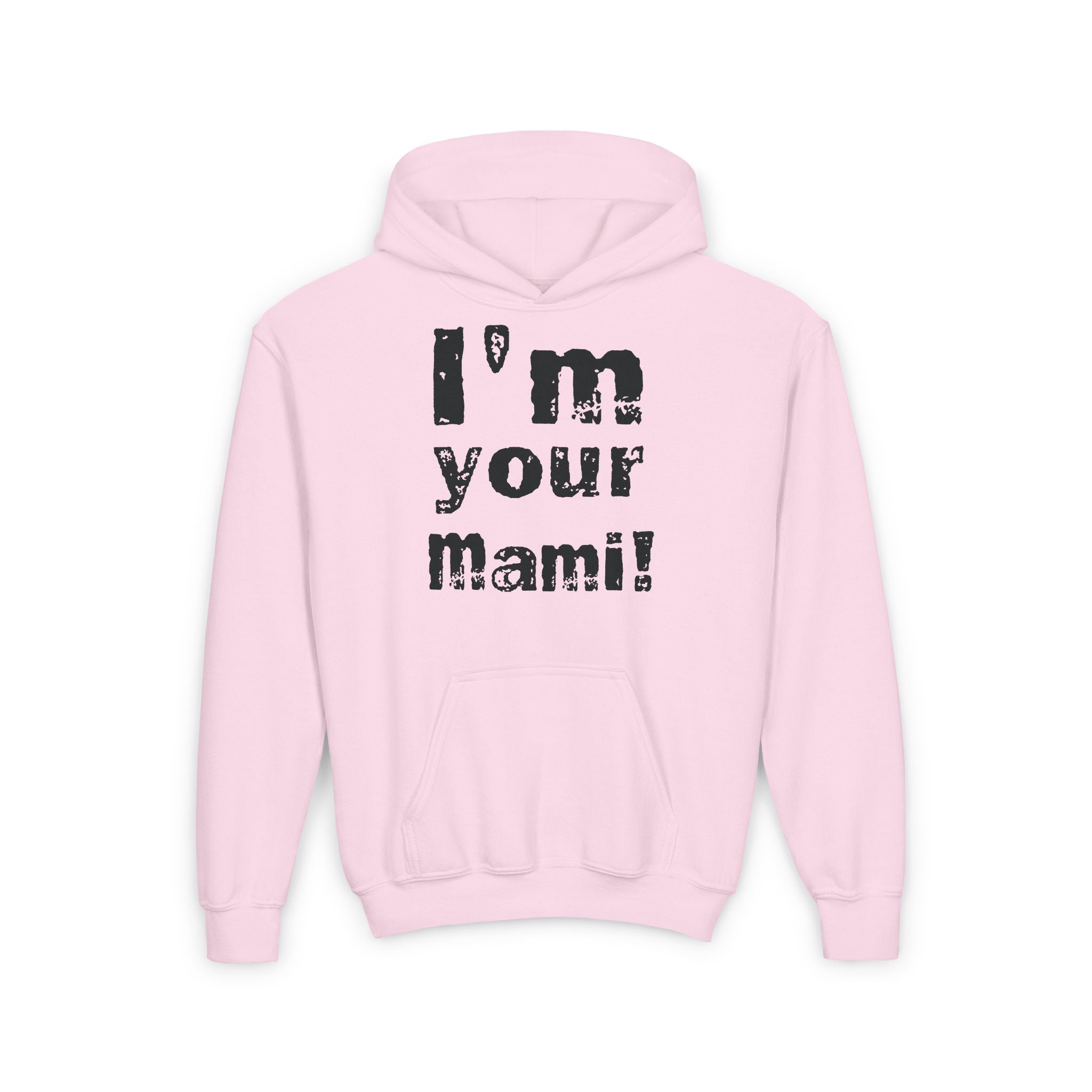 Black " I'm Your Mami " Rhea Ripley Shirt Design, Sports Fan Kids Hoodies - Youth Heavy Blend Hooded Sweatshirt, Unisex Wrestling Fan Hoodies, Gift for Her-Him, Casual Outwear