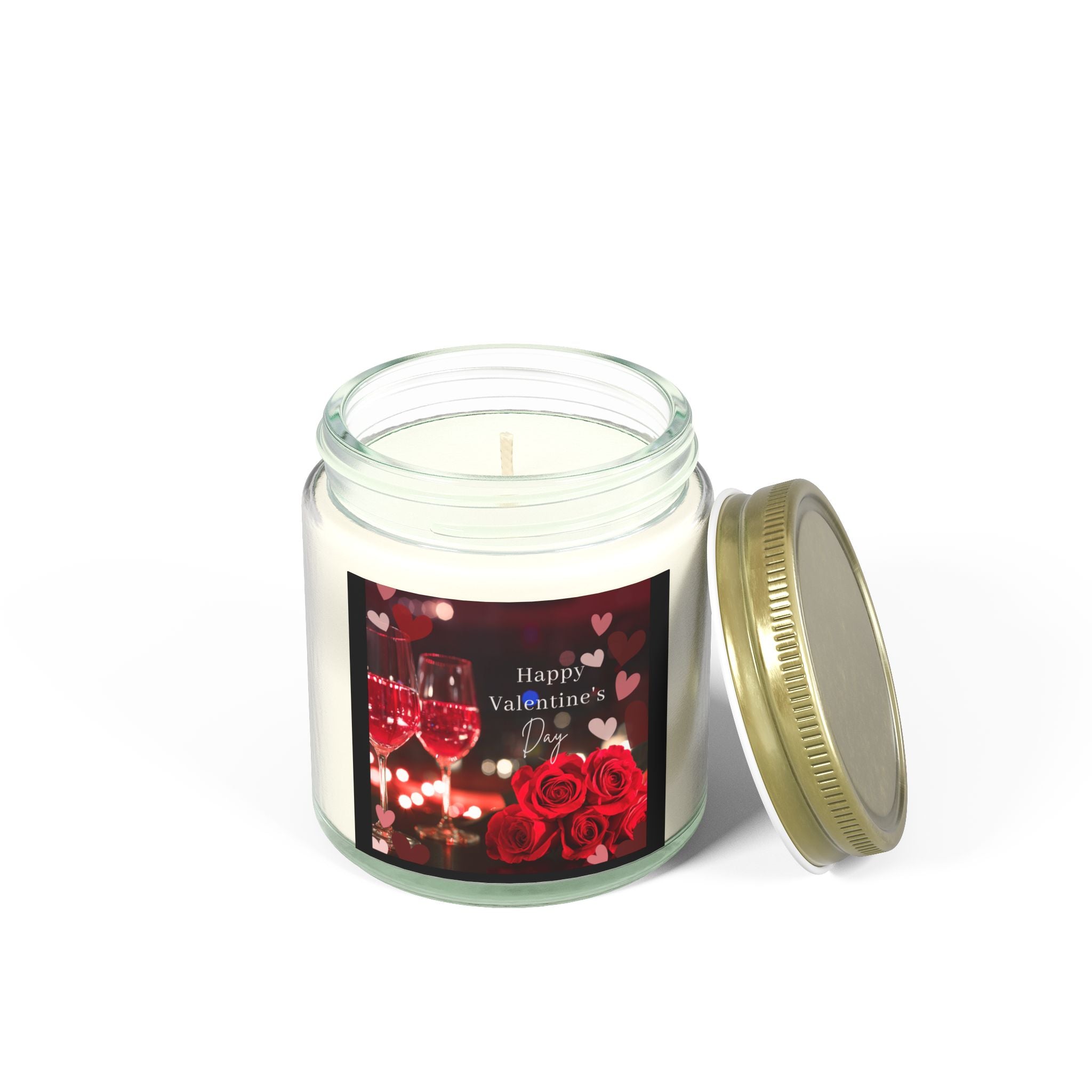 Flowers, Happy Valentine's Day Candle, Scented Candles, Luxury Candles Gifts for Women, Stress Relief Luxury Aromatherapy Candles, Romantic Candle Valentines Day Gifts for Her