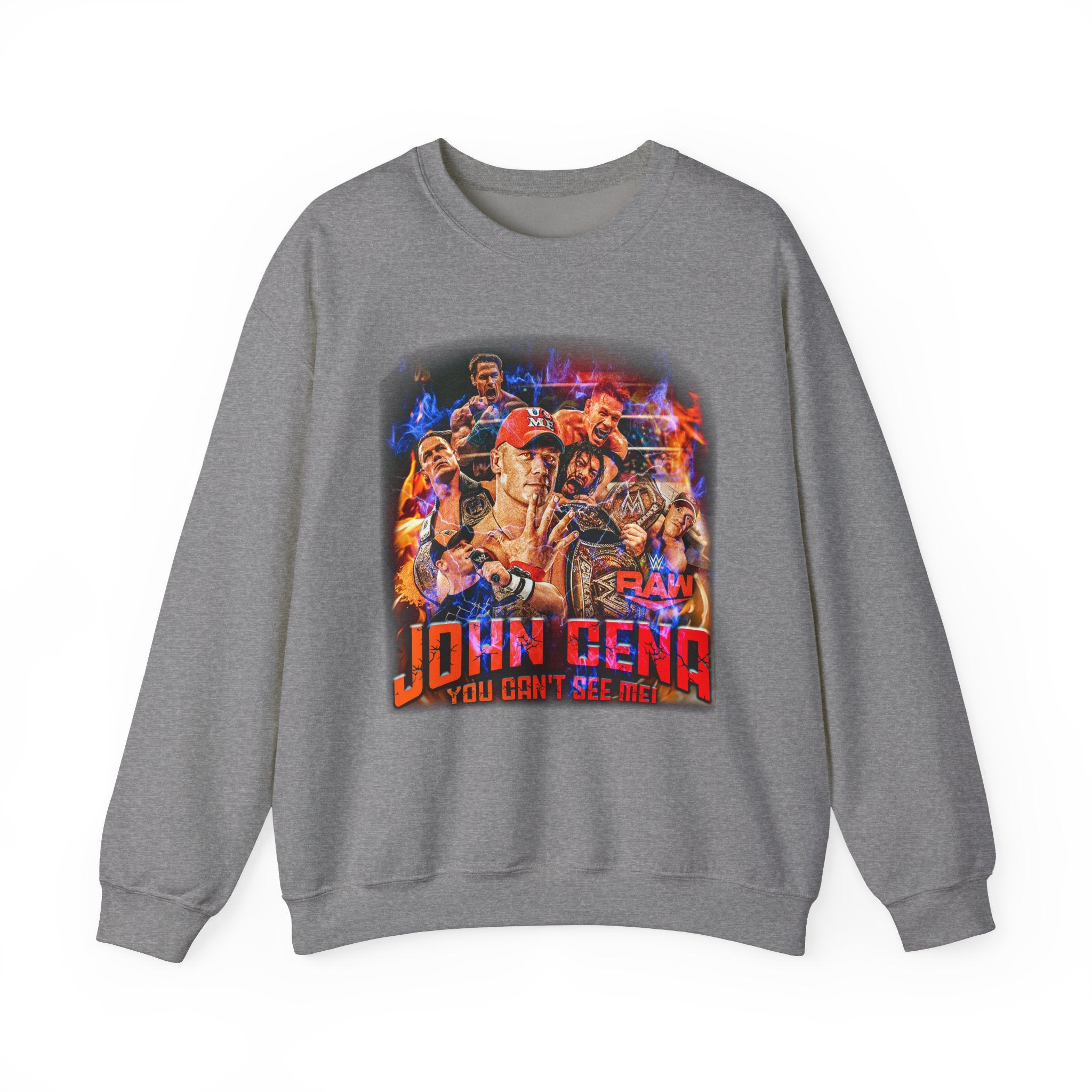 John Cena " You Can't See Me" Sweatshirt, Sports Sweatshirt, Wrestling Fan Unisex Sweatshirt - Gift for Him or Her, Casual Outwear, Heavy Blend Crewneck Sweatshirt