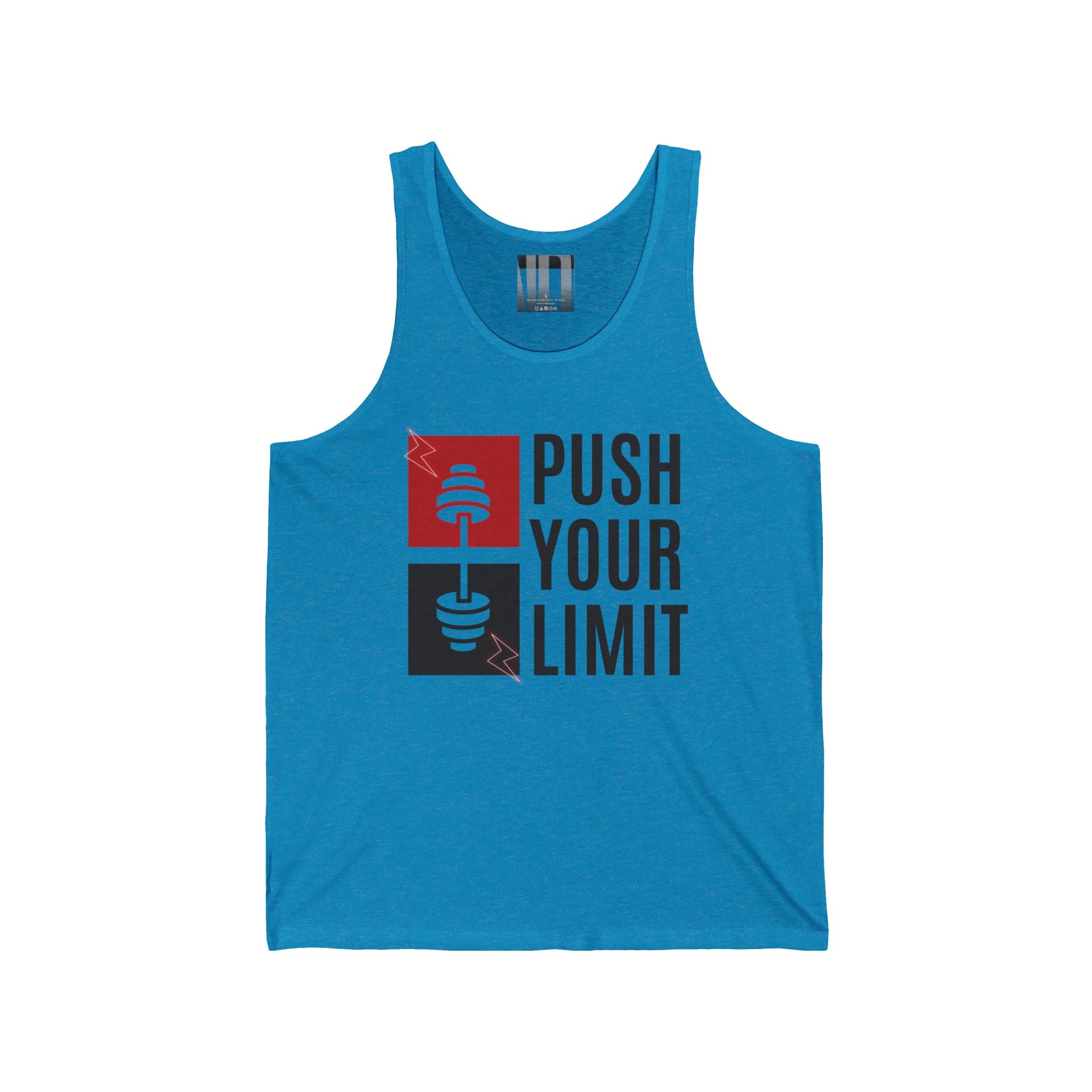 Push Your Limit, Gym Dudes Tank Top, Workout Sleeveless Shirt, Fitness Muscle Tee, Athletic Unisex Jersey Tank, Bodybuilding Tank, Exercise Vest