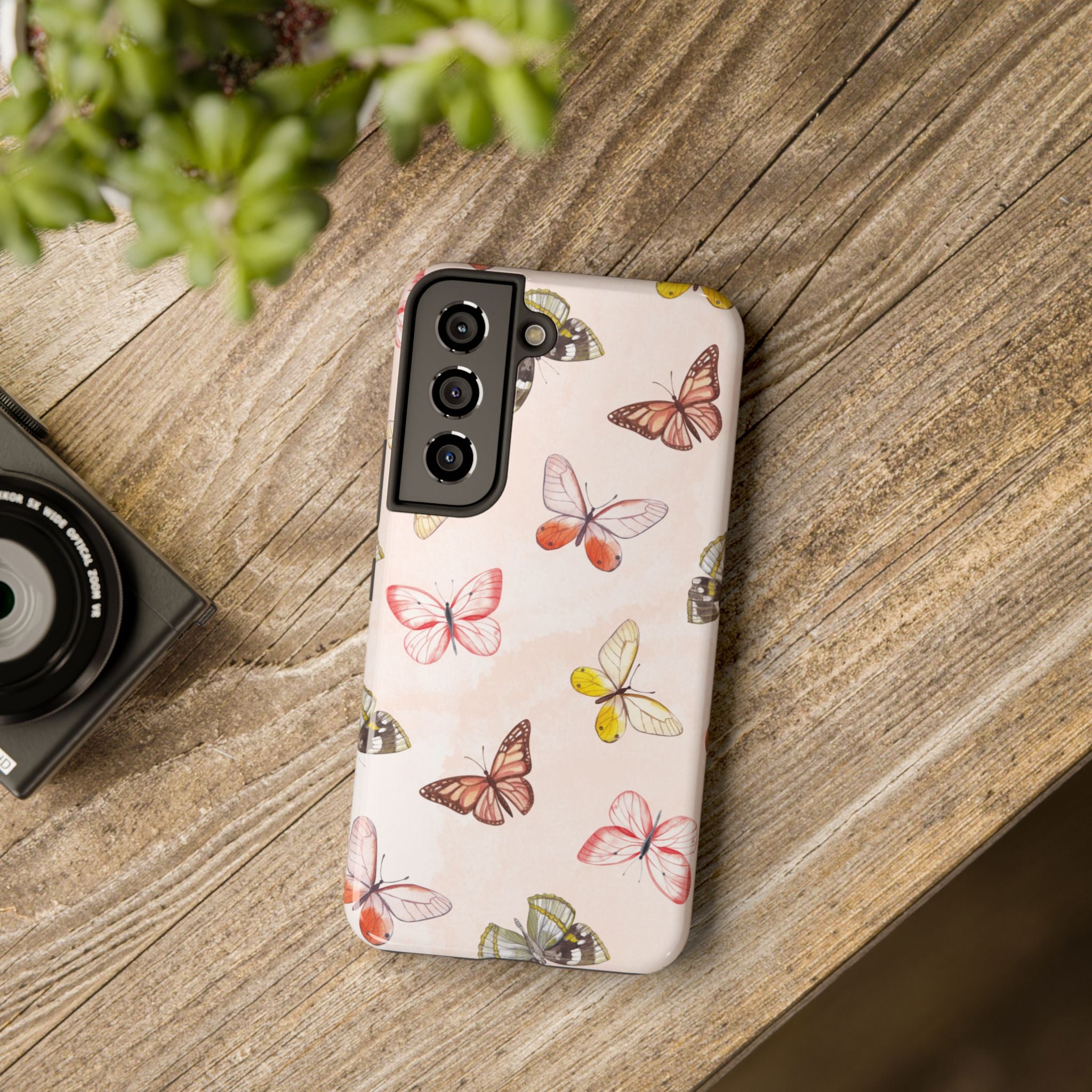 Pink Butterflies, Elegant Phone Cases, Stylish Phone Covers, Chic Phone Protectors, Fashionable Case for Her, Trendy Smartphone Accessories