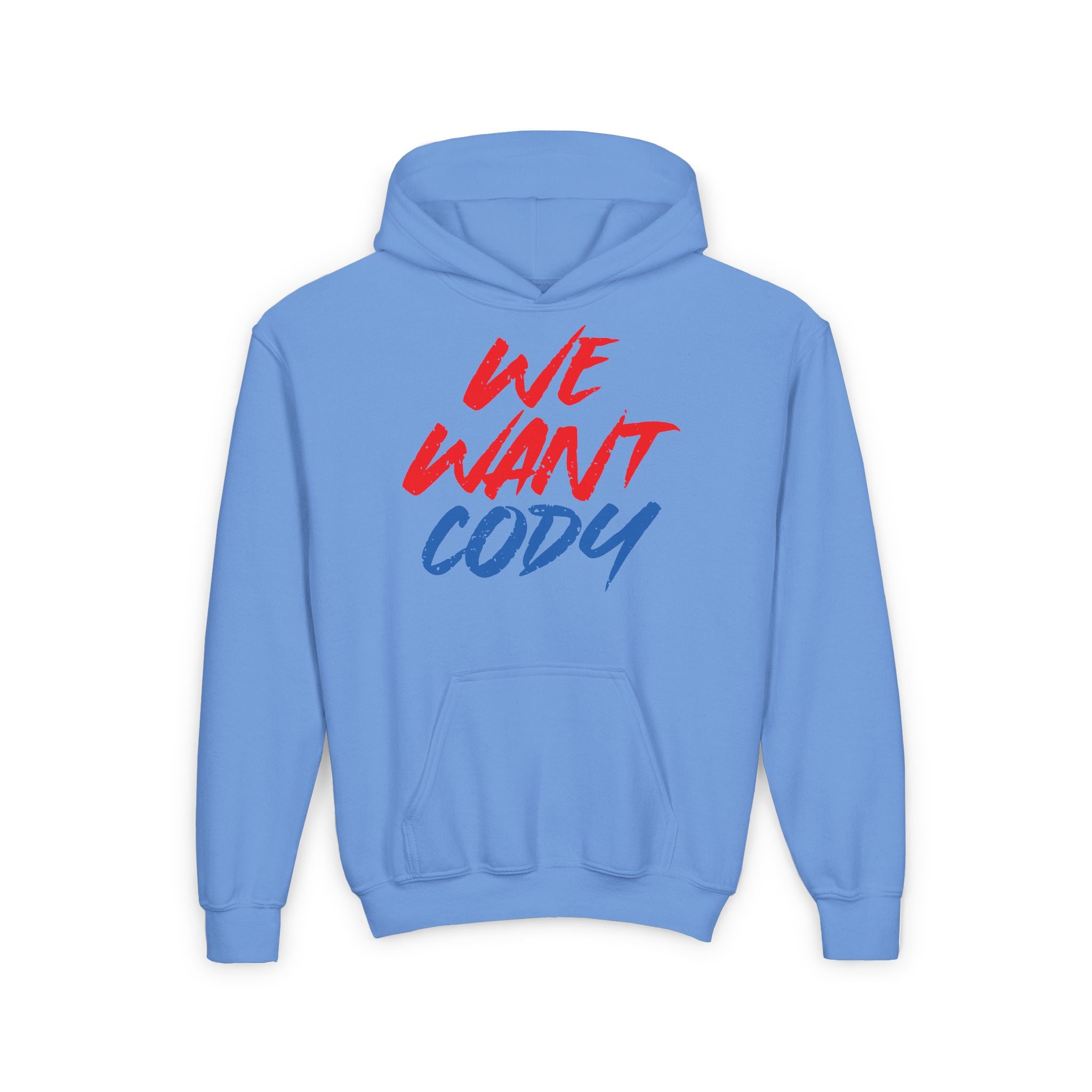 We Want Cody Graphic Design, Sports Fan Kids Hoodies - Youth Heavy Blend Hooded Sweatshirt, Unisex Wrestling Fan Hoodies, Gift for Her-Him, Casual Outwear