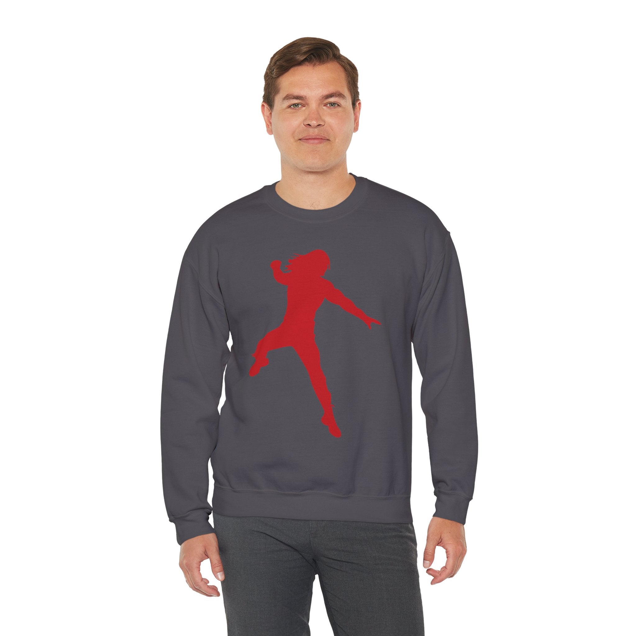 Roman Reigns Red Design, Wrestling Fan Unisex Sweatshirt - Gift for Him or Her, Casual Outwear, Graphic Design, Heavy Blend Crewneck Sweatshirt