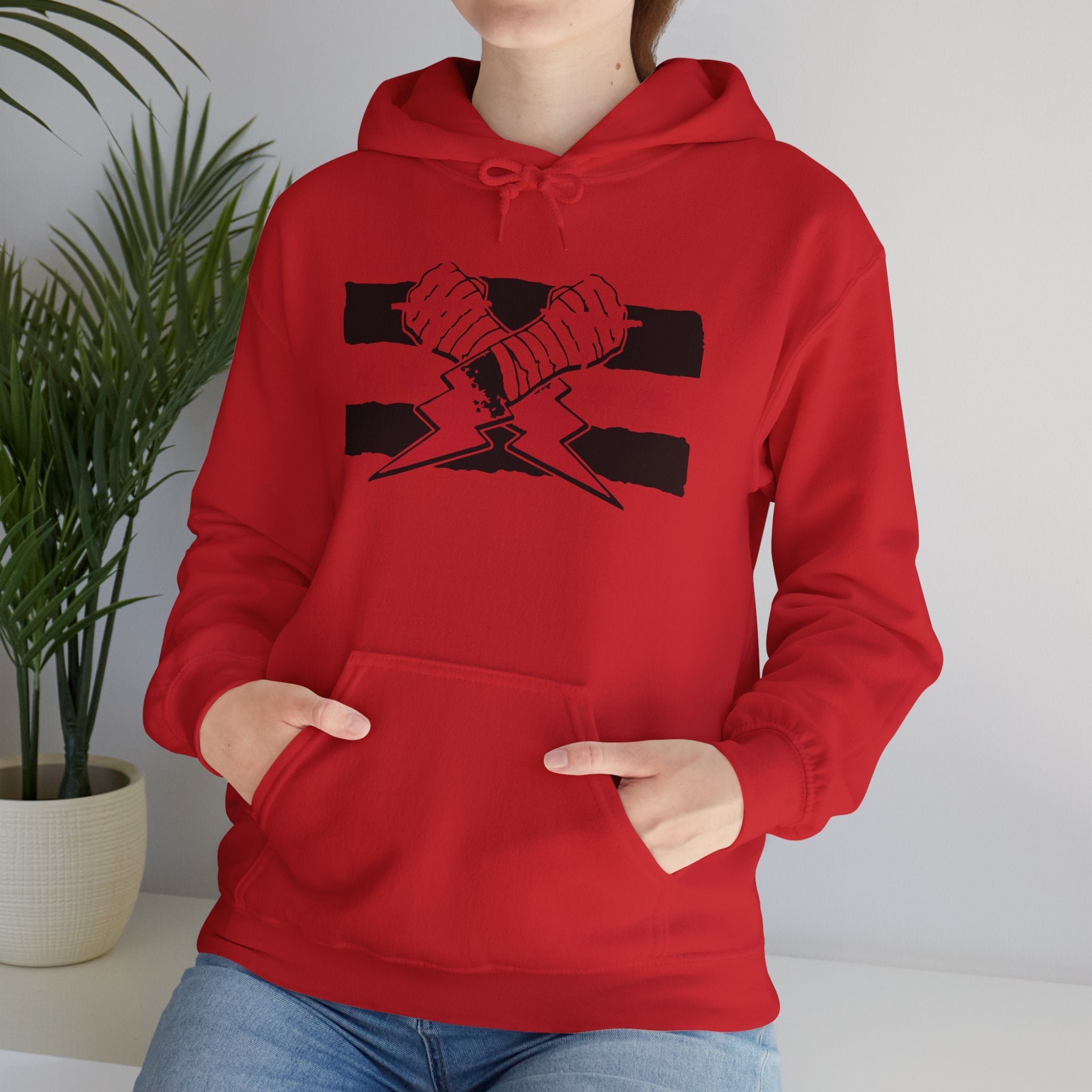 CM Punk Flag Black and Red Design Hoodies, Gift for Her - Gift for Him, Sports Fan Wrestling Unisex Hooded Sweatshirt, Casual Outwear