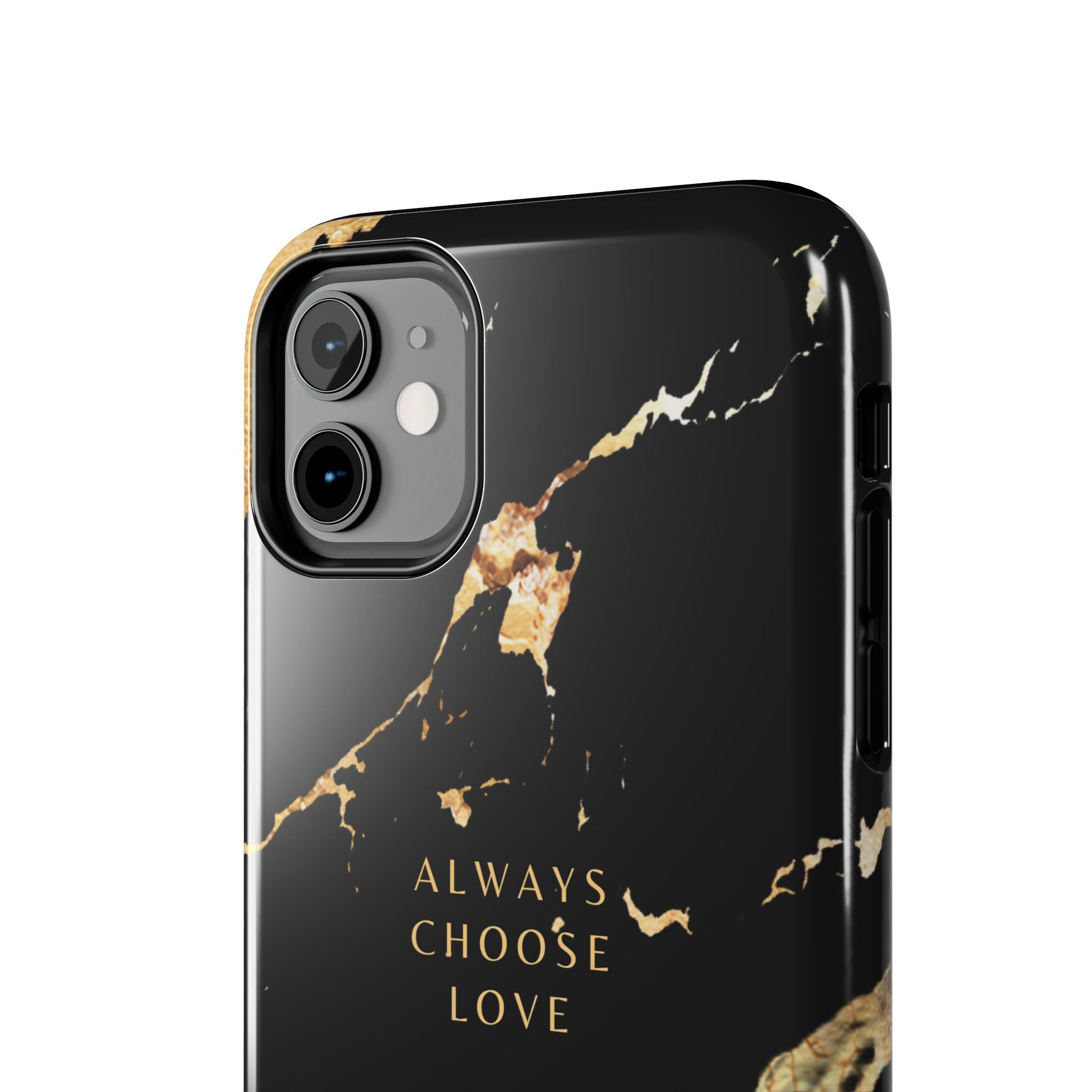 Black Gold Always Choose Love, Elegant Phone Cases, Stylish Phone Covers, Chic Phone Protectors, Fashionable Case for Her, Trendy Smartphone Accessories