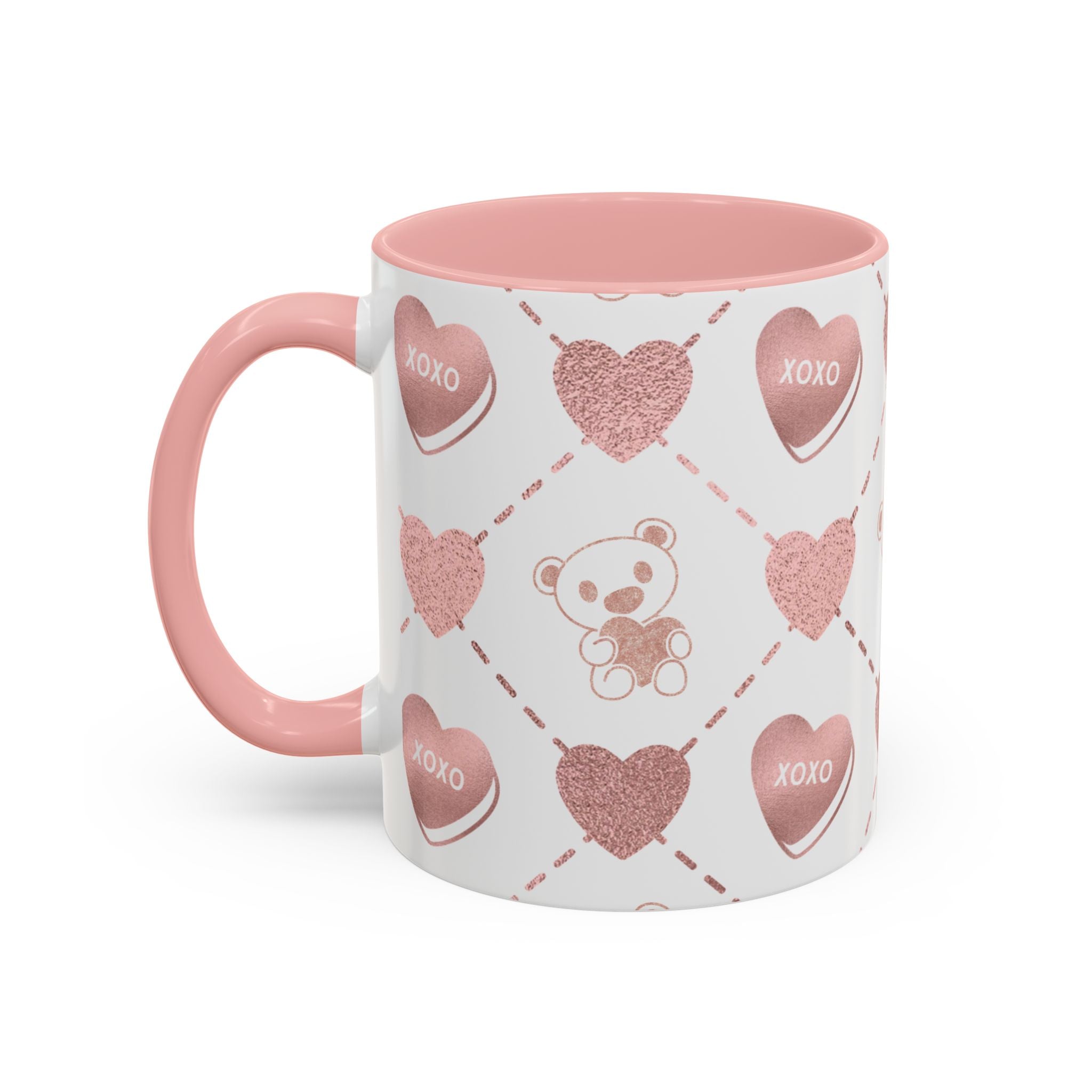 Pink Valentine's Design,  Holiday Drinkware, Valentines, Christmas Birthday Gifts for Couples, Her Boyfriend Girlfriend, Coffee Mug for Valentines Day,