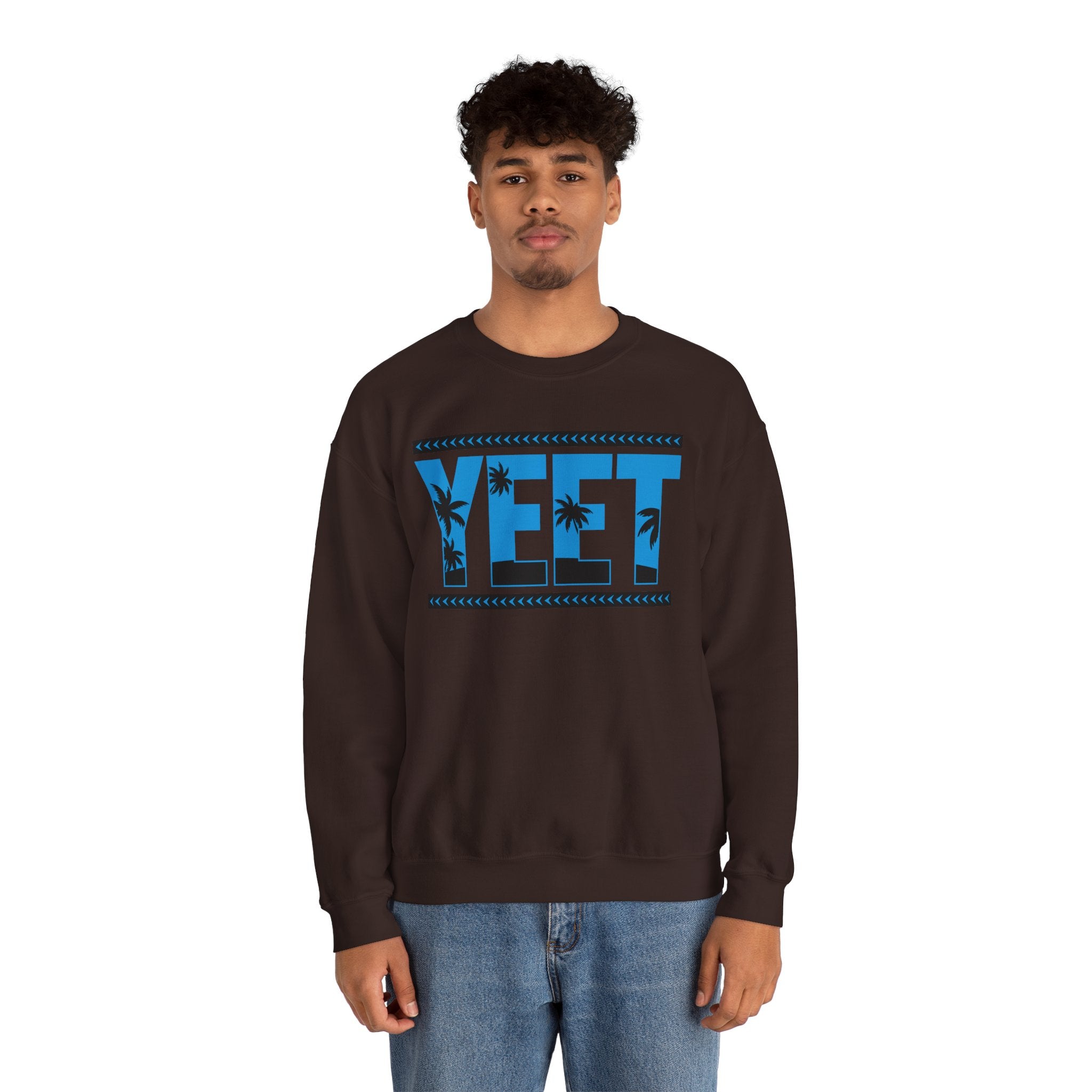 Blue Black Yeet Sweatshirt, Wrestling Fan Unisex Sweatshirt - Gift for Him or Her, Casual Outwear, Heavy Blend Crewneck Sweatshirt