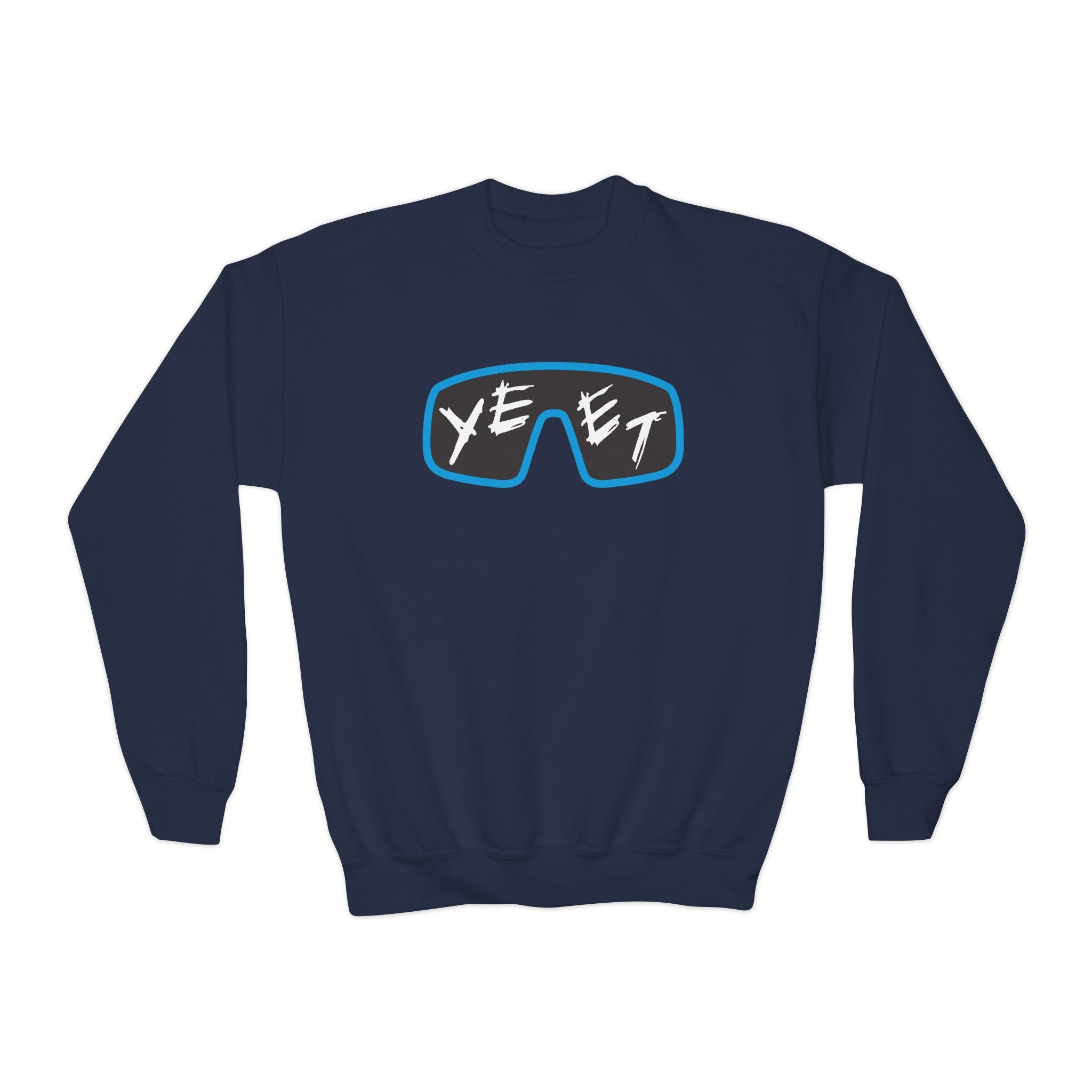 Yeet Glasses Design, Youth Sports Fan Crewneck Sweatshirt for Kids, Perfect Gift for Kids, Unisex Sweatshirt, Casual Outwear