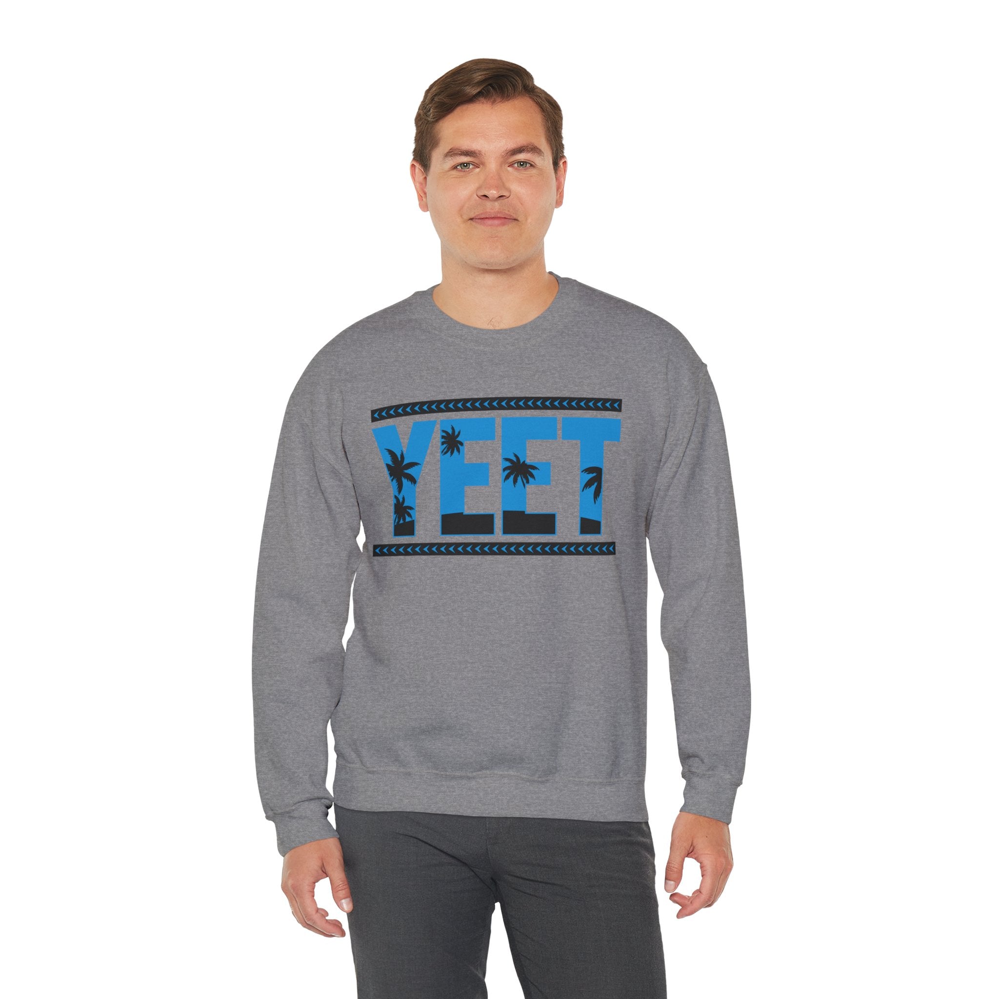 Blue Black Yeet Sweatshirt, Wrestling Fan Unisex Sweatshirt - Gift for Him or Her, Casual Outwear, Heavy Blend Crewneck Sweatshirt