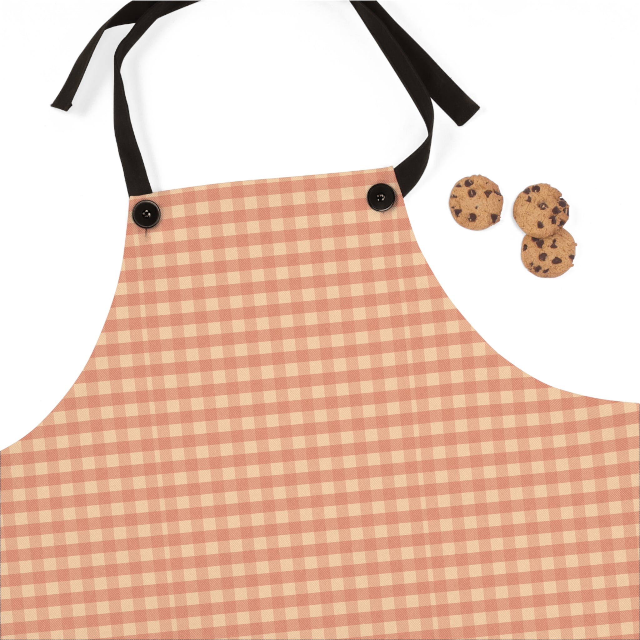 Brown Orange Checkered Design, Unisex Apron, Apron for Her, Apron for Him, Food Lover, Kitchen Accessories