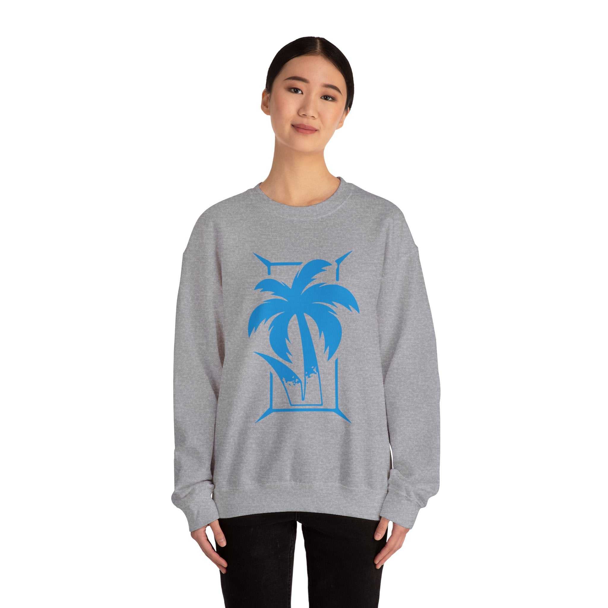 Palm Tree Design Jey Uso Sweatshirt, Wrestling Fan Unisex Sweatshirt - Gift for Him or Her, Casual Outwear, Heavy Blend Crewneck Sweatshirt