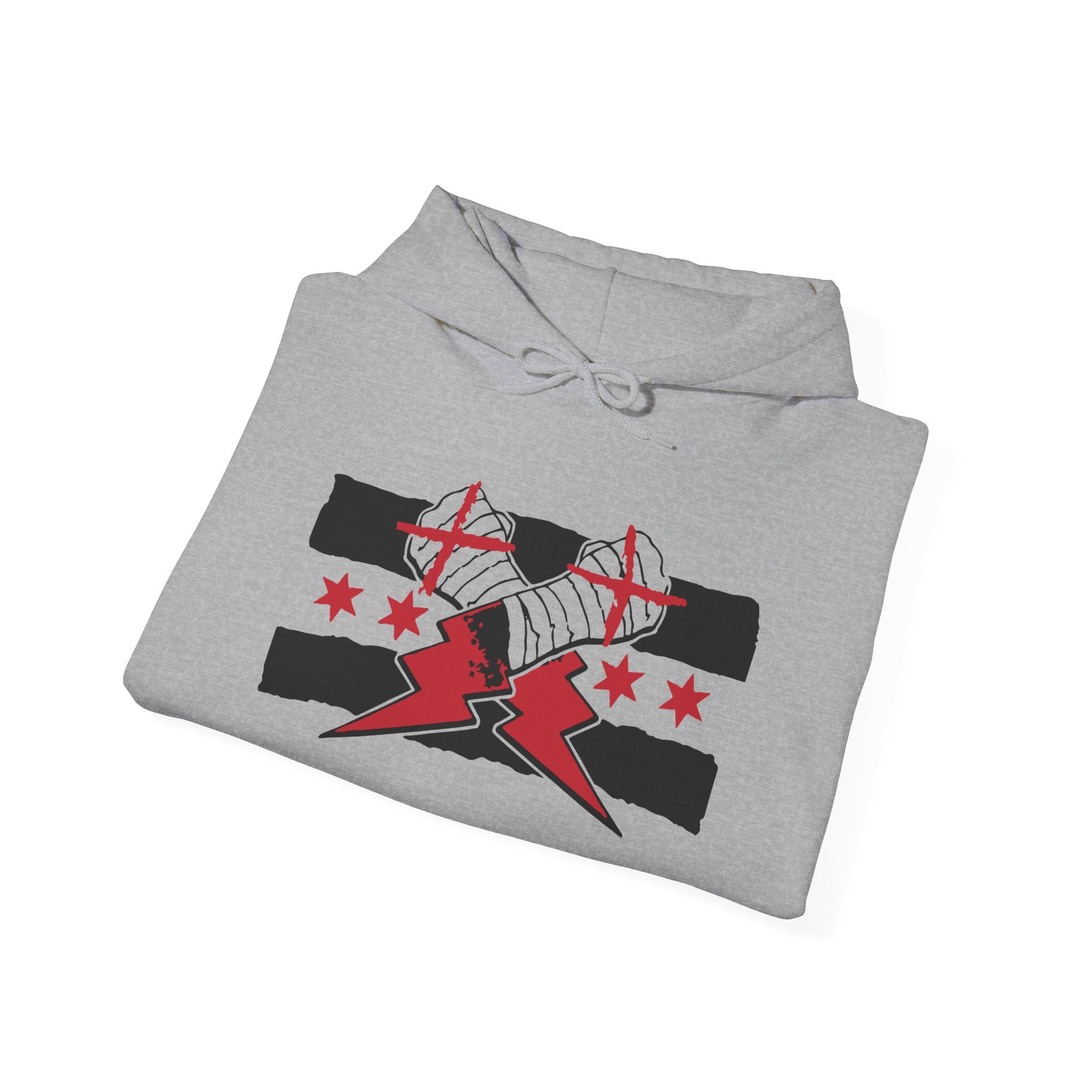 CM Punk Flag Black and Red Design Hoodies, Gift for Her - Gift for Him, Sports Fan Wrestling Unisex Hooded Sweatshirt, Casual Outwear