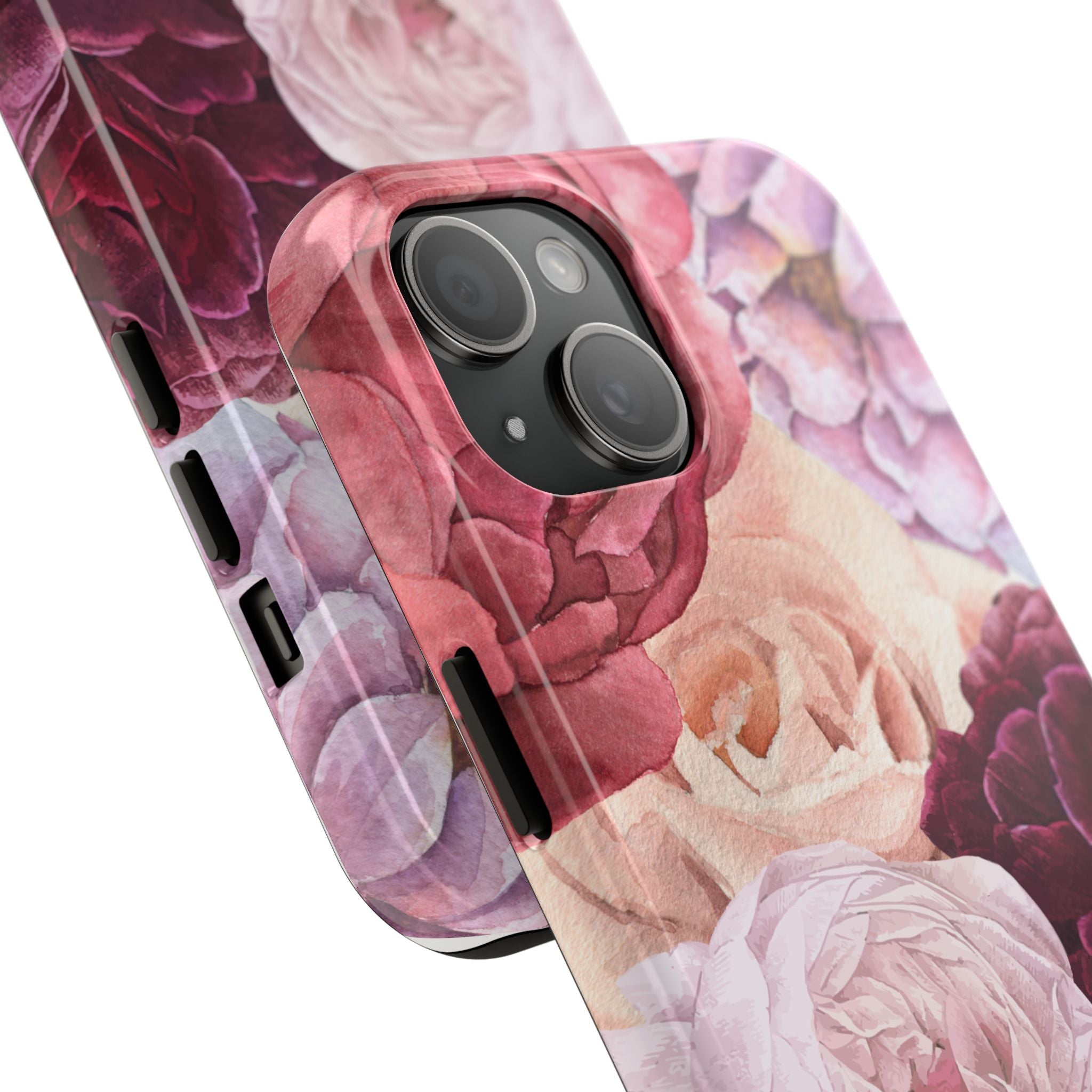 Pink Purple Watercolor Flower, Elegant Phone Cases, Stylish Phone Covers, Chic Phone Protectors, Fashionable Case for Her, Trendy Smartphone Accessories