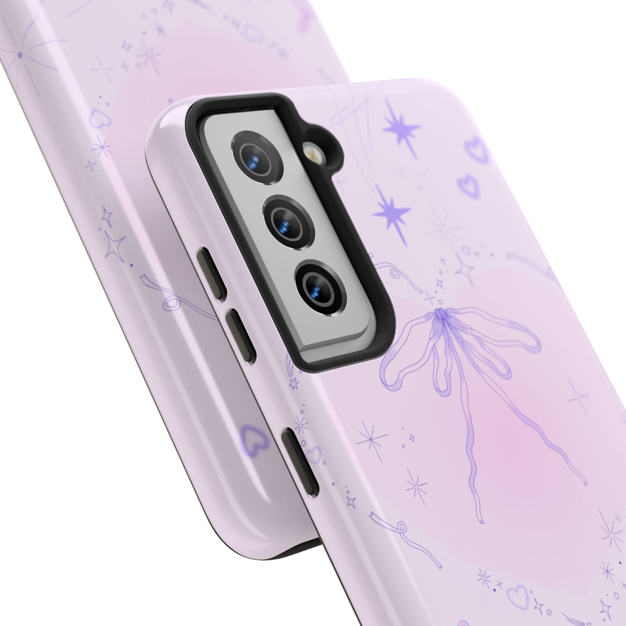 Pink Purple Delicate Fine Line Design, Elegant Phone Cases, Stylish Phone Covers, Chic Phone Protectors, Fashionable Case for Her, Trendy Smartphone Accessories