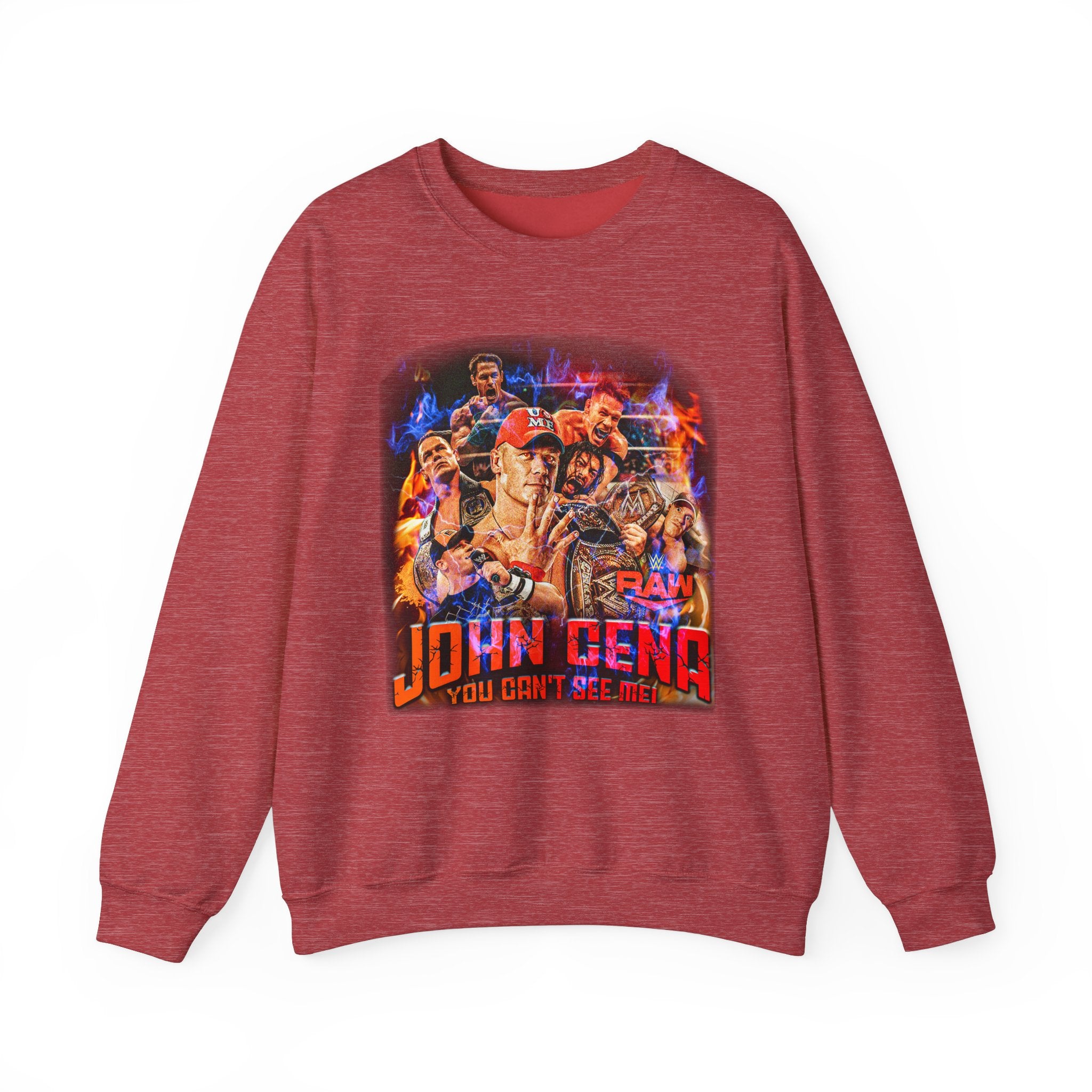 John Cena " You Can't See Me" Sweatshirt, Sports Sweatshirt, Wrestling Fan Unisex Sweatshirt - Gift for Him or Her, Casual Outwear, Heavy Blend Crewneck Sweatshirt