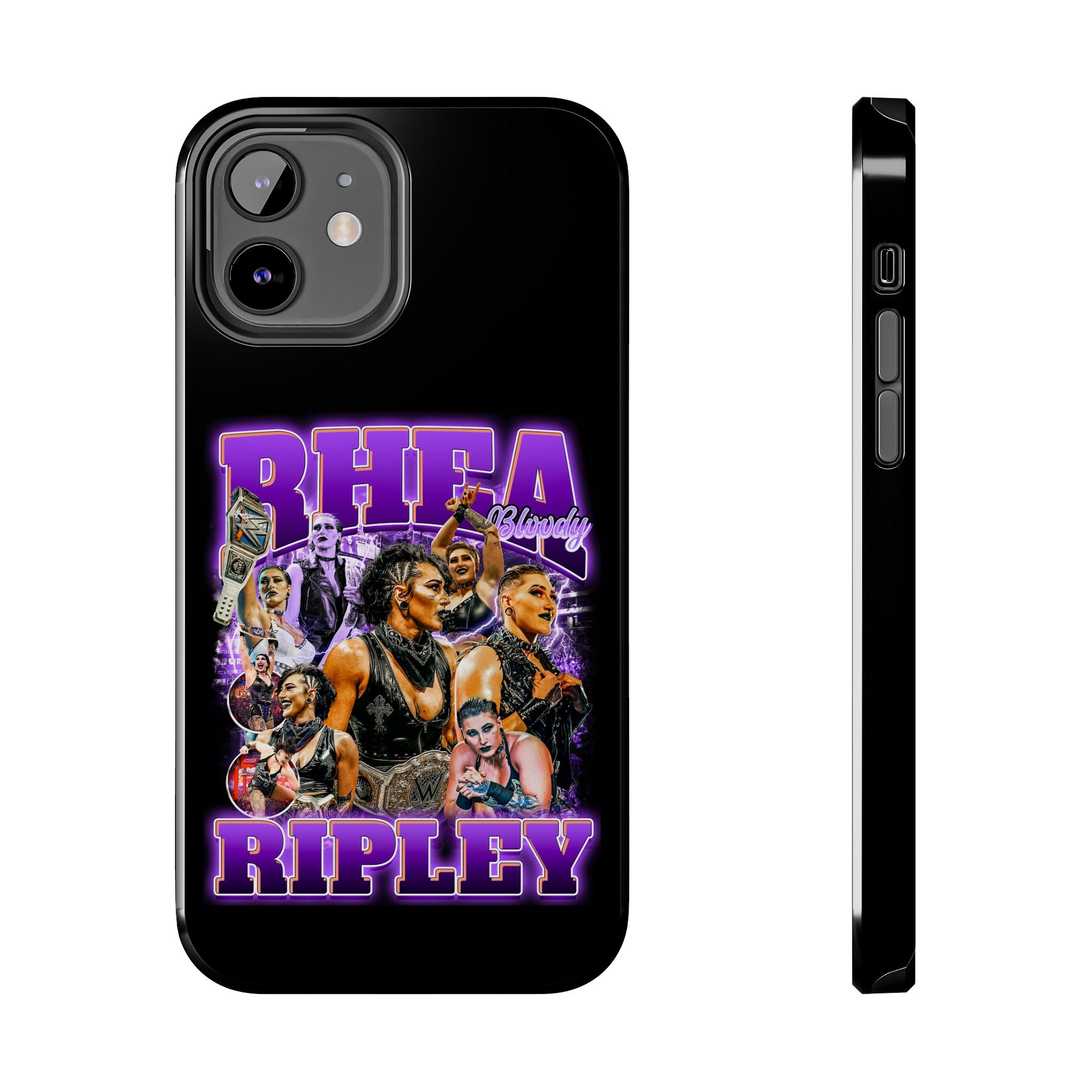 Rhea Ripley Graphic Portrait Design, iPhone and Samsung Case Cool Graphic Sports Fan Phone Case