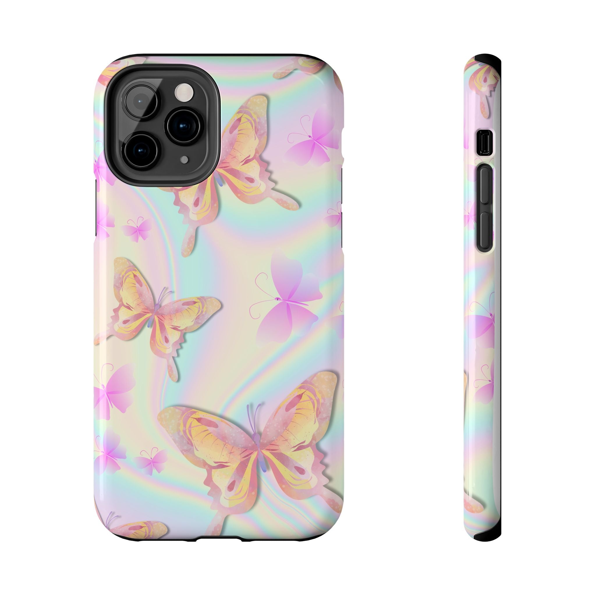 Pink and Purple Gradient Butterfly, Elegant Phone Cases, Stylish Phone Covers, Chic Phone Protectors, Fashionable Case for Her, Trendy Smartphone Accessories