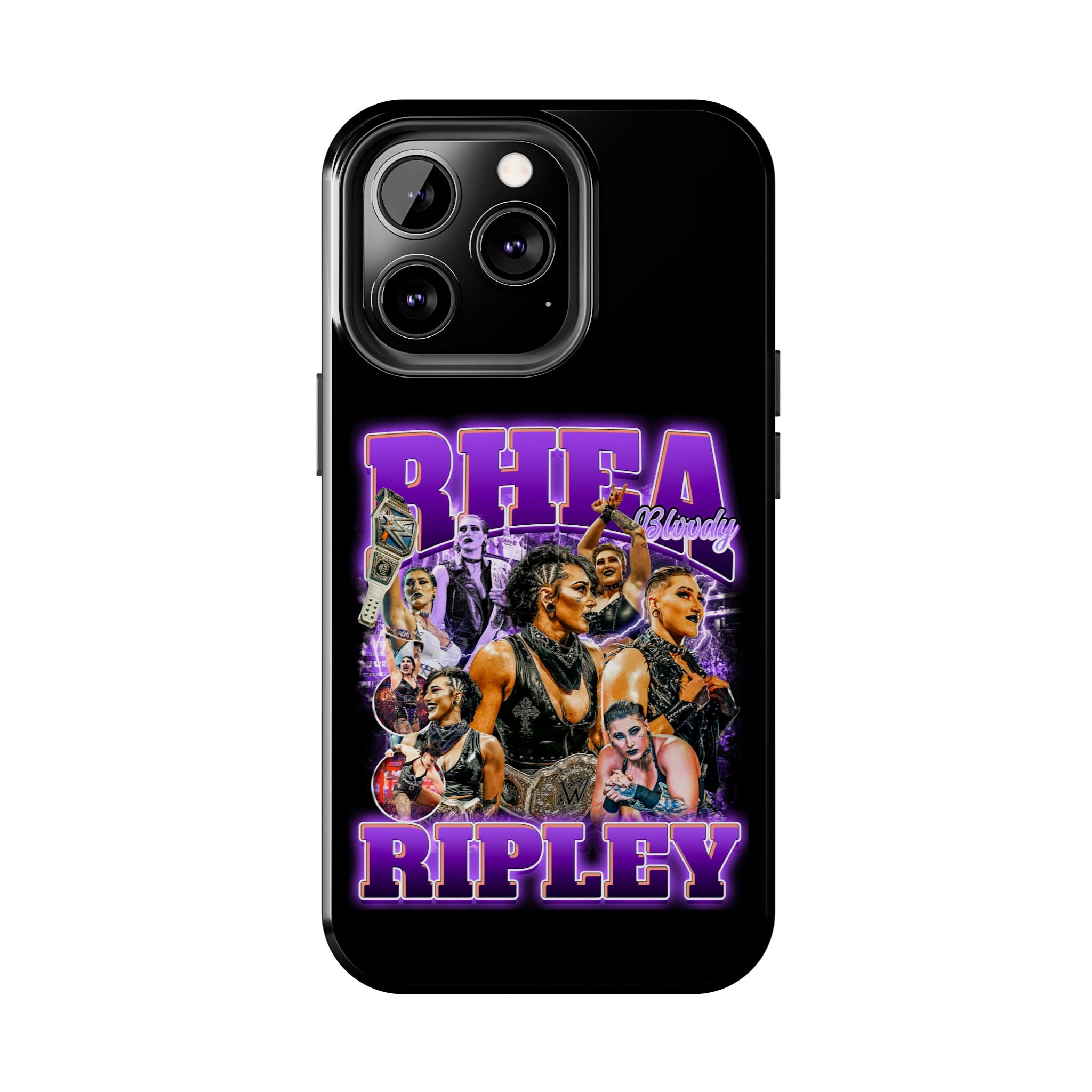 Rhea Ripley Graphic Portrait Design, iPhone and Samsung Case Cool Graphic Sports Fan Phone Case