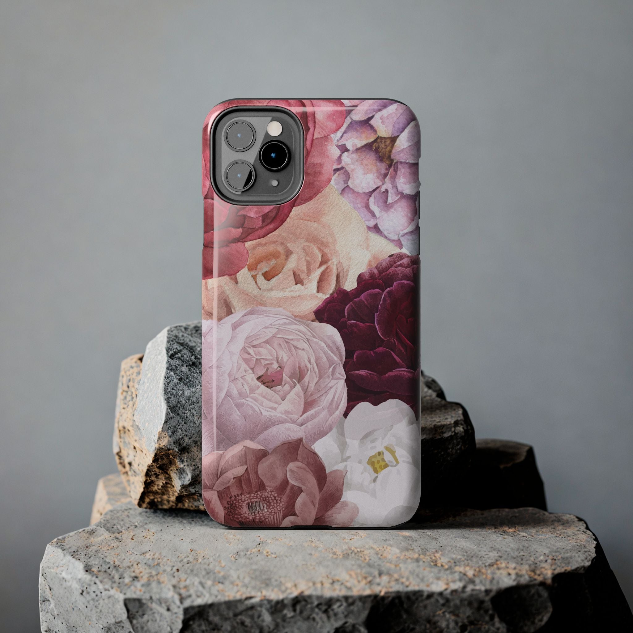 Pink Purple Watercolor Flower, Elegant Phone Cases, Stylish Phone Covers, Chic Phone Protectors, Fashionable Case for Her, Trendy Smartphone Accessories