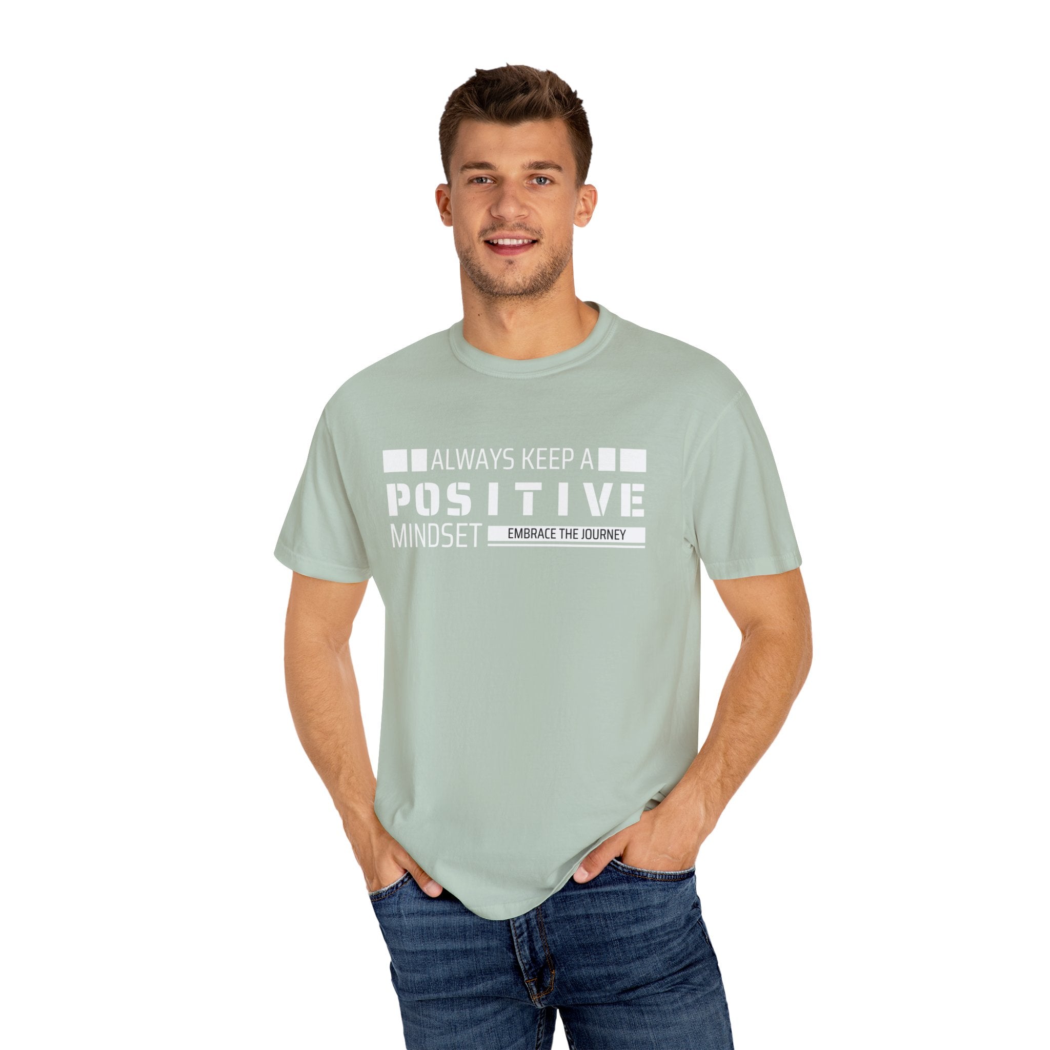 Always Keep A Positive Mindset, Graphic Design Unisex T-shirt, Casual Cotton Outwear, Gift for Him- Gift for Her, Stylish Tee, Cool Shirt, Trendy Apparel, Comfortable Top,