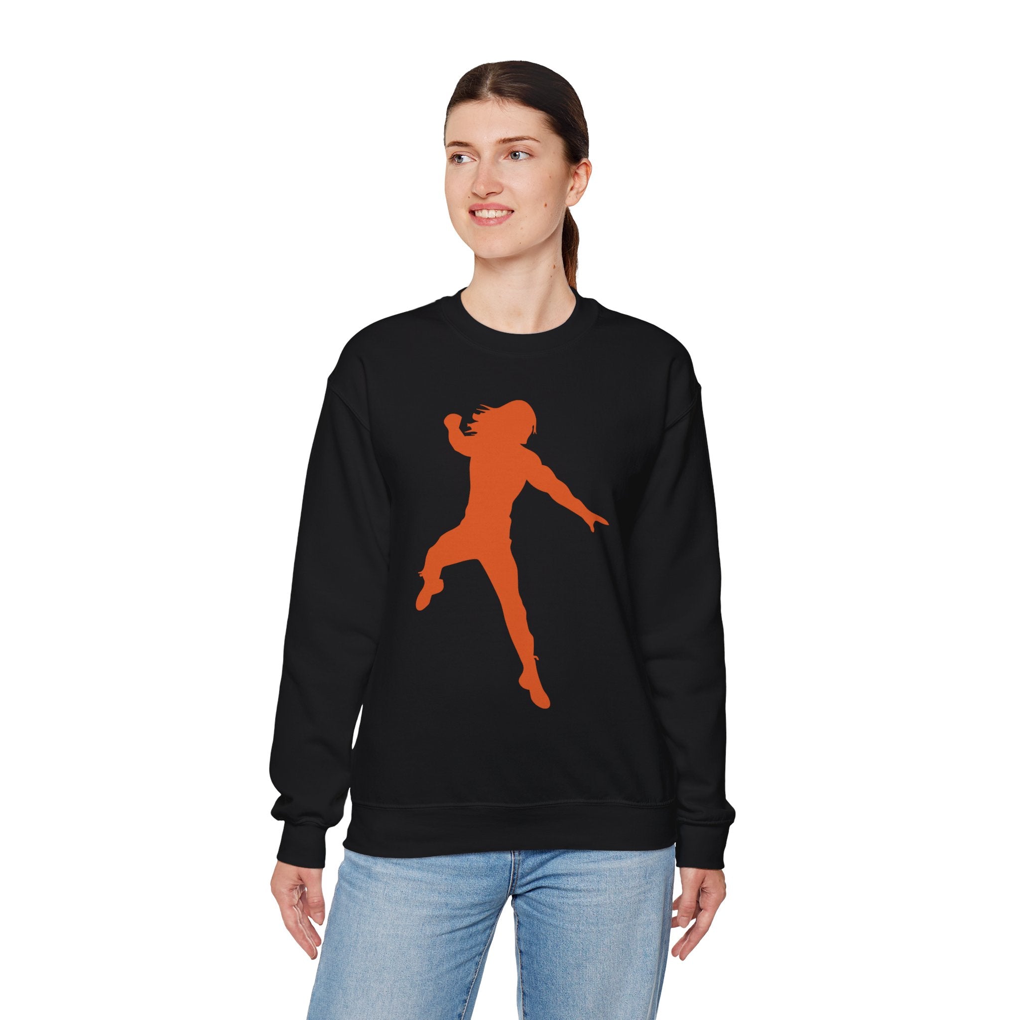 Roman Reigns Orange Design, Wrestling Fan Unisex Sweatshirt - Gift for Him or Her, Casual Outwear, Graphic Design, Heavy Blend Crewneck Sweatshirt