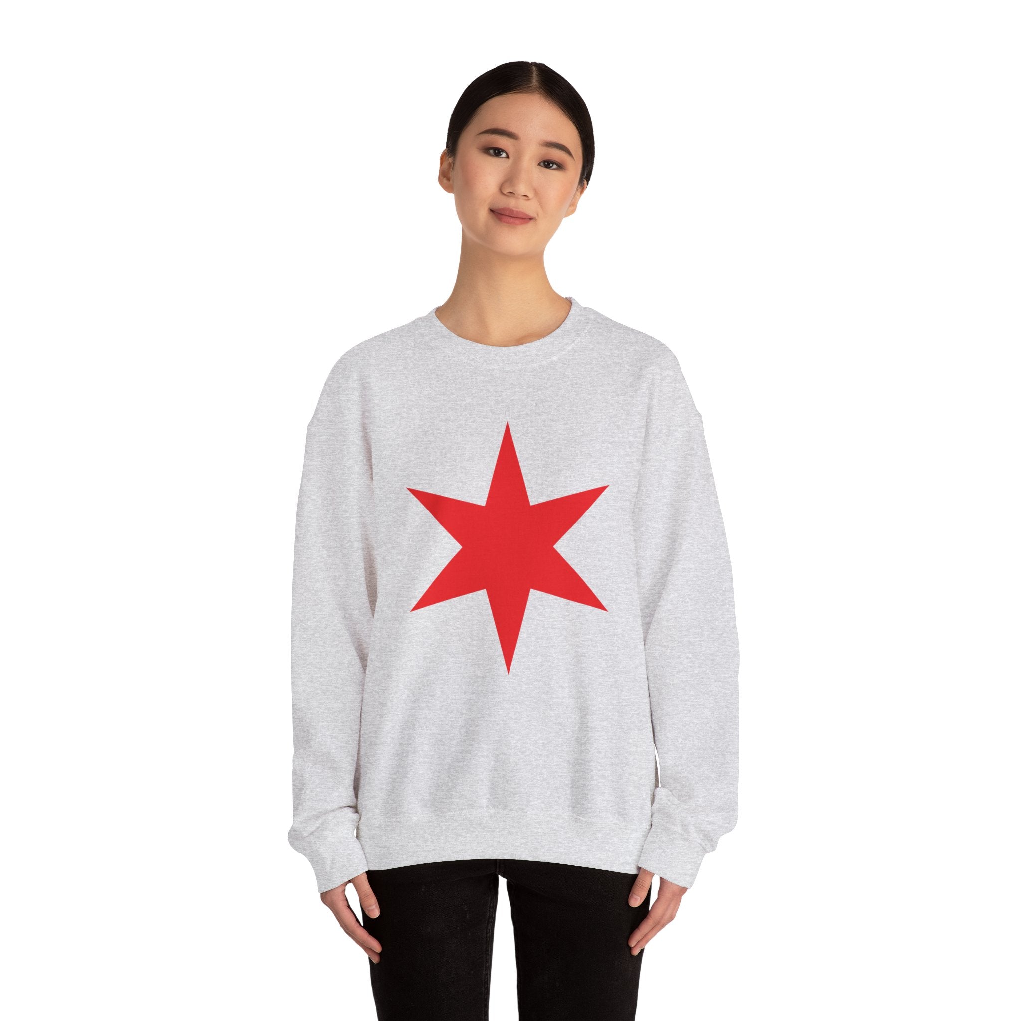 Chicago Star Sweatshirt, Wrestling Fan Unisex Sweatshirt - Gift for Him or Her, Casual Outwear, Heavy Blend Crewneck Sweatshirt