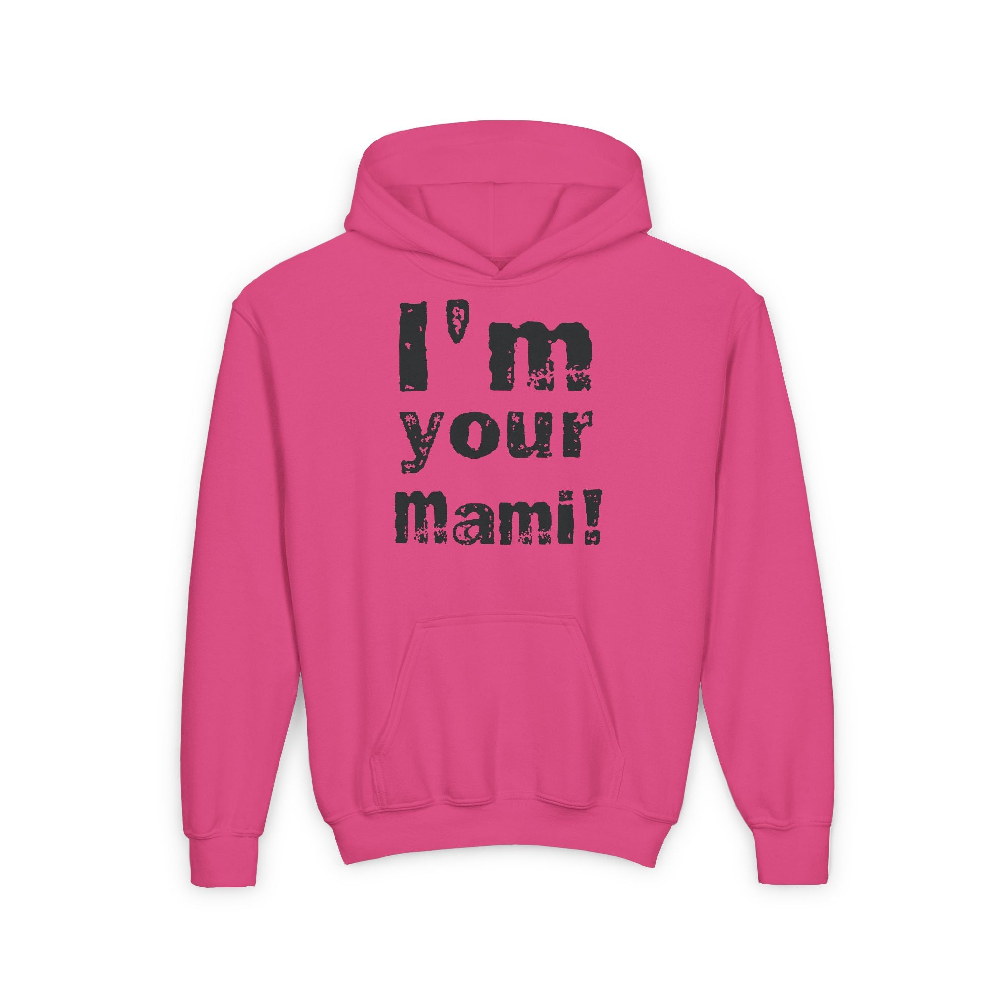 Black " I'm Your Mami " Rhea Ripley Shirt Design, Sports Fan Kids Hoodies - Youth Heavy Blend Hooded Sweatshirt, Unisex Wrestling Fan Hoodies, Gift for Her-Him, Casual Outwear