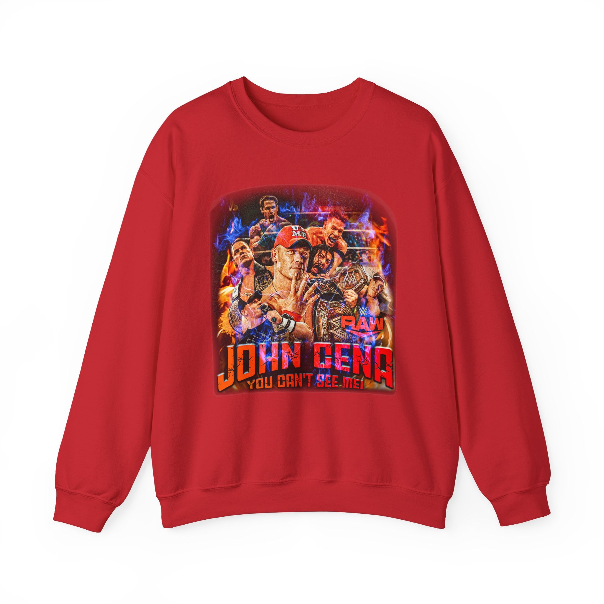 John Cena " You Can't See Me" Sweatshirt, Sports Sweatshirt, Wrestling Fan Unisex Sweatshirt - Gift for Him or Her, Casual Outwear, Heavy Blend Crewneck Sweatshirt