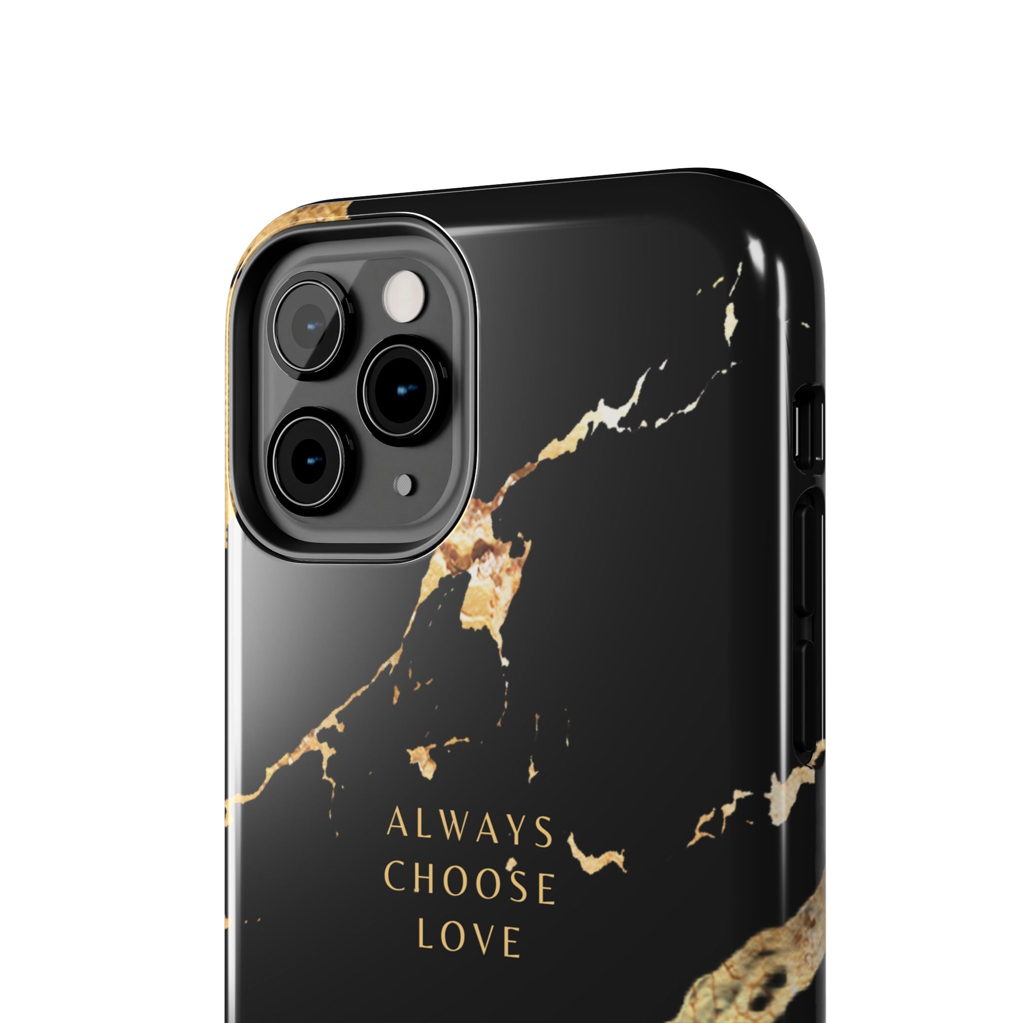 Black Gold Always Choose Love, Elegant Phone Cases, Stylish Phone Covers, Chic Phone Protectors, Fashionable Case for Her, Trendy Smartphone Accessories