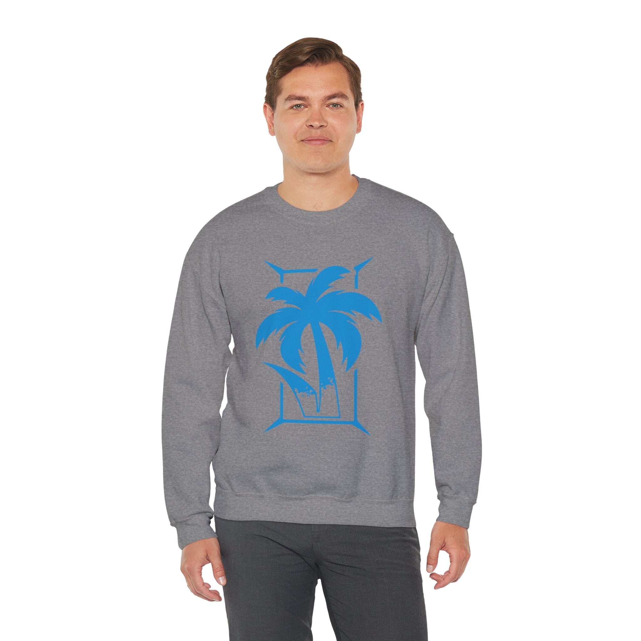 Palm Tree Design Jey Uso Sweatshirt, Wrestling Fan Unisex Sweatshirt - Gift for Him or Her, Casual Outwear, Heavy Blend Crewneck Sweatshirt