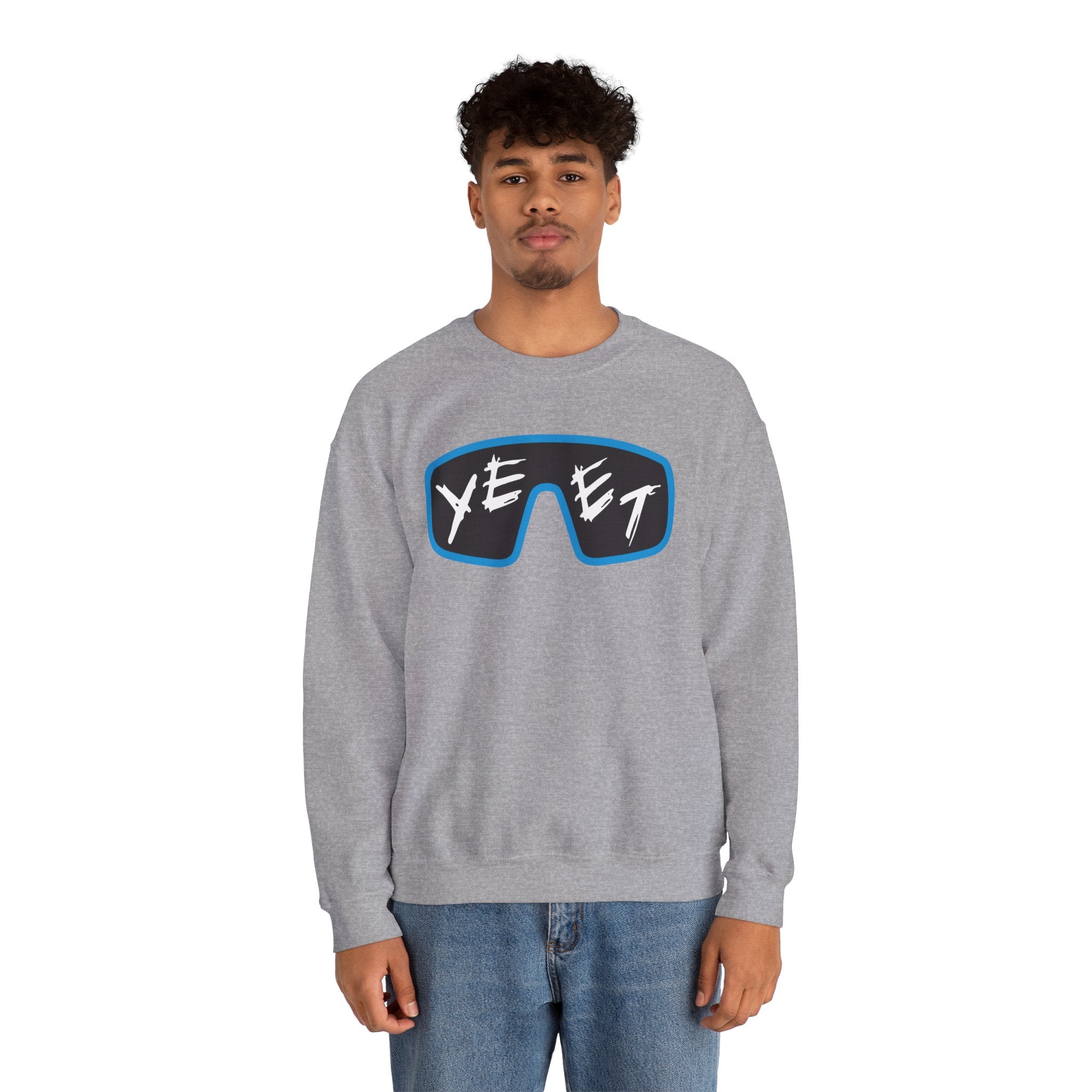 Yeet Glasses Sweatshirt, Wrestling Fan Unisex Sweatshirt - Gift for Him or Her, Casual Outwear, Heavy Blend Crewneck Sweatshirt