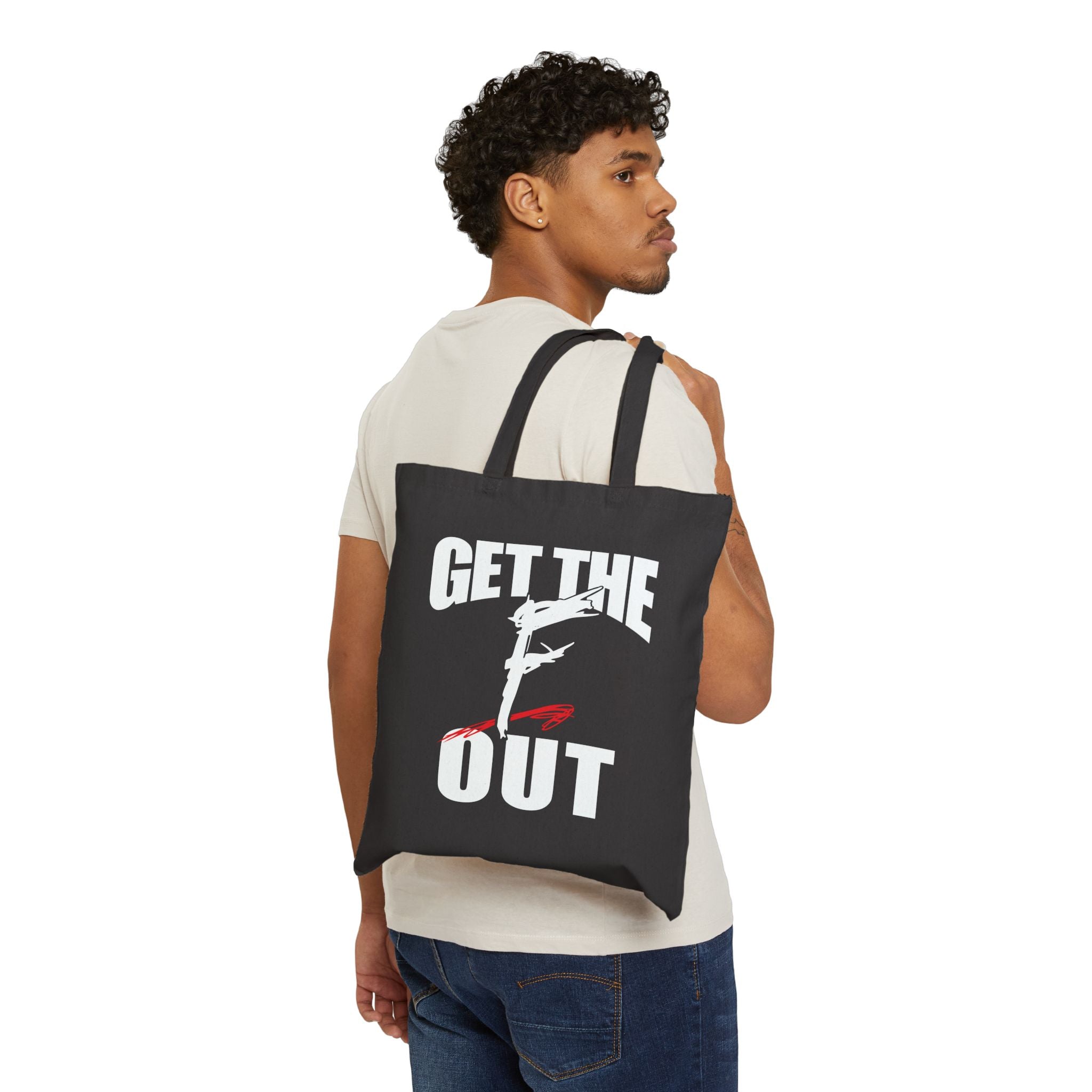 Get The F Out Design, Sports Fan Tote Bag, Unisex , Gift Tote Bag for Him-Her