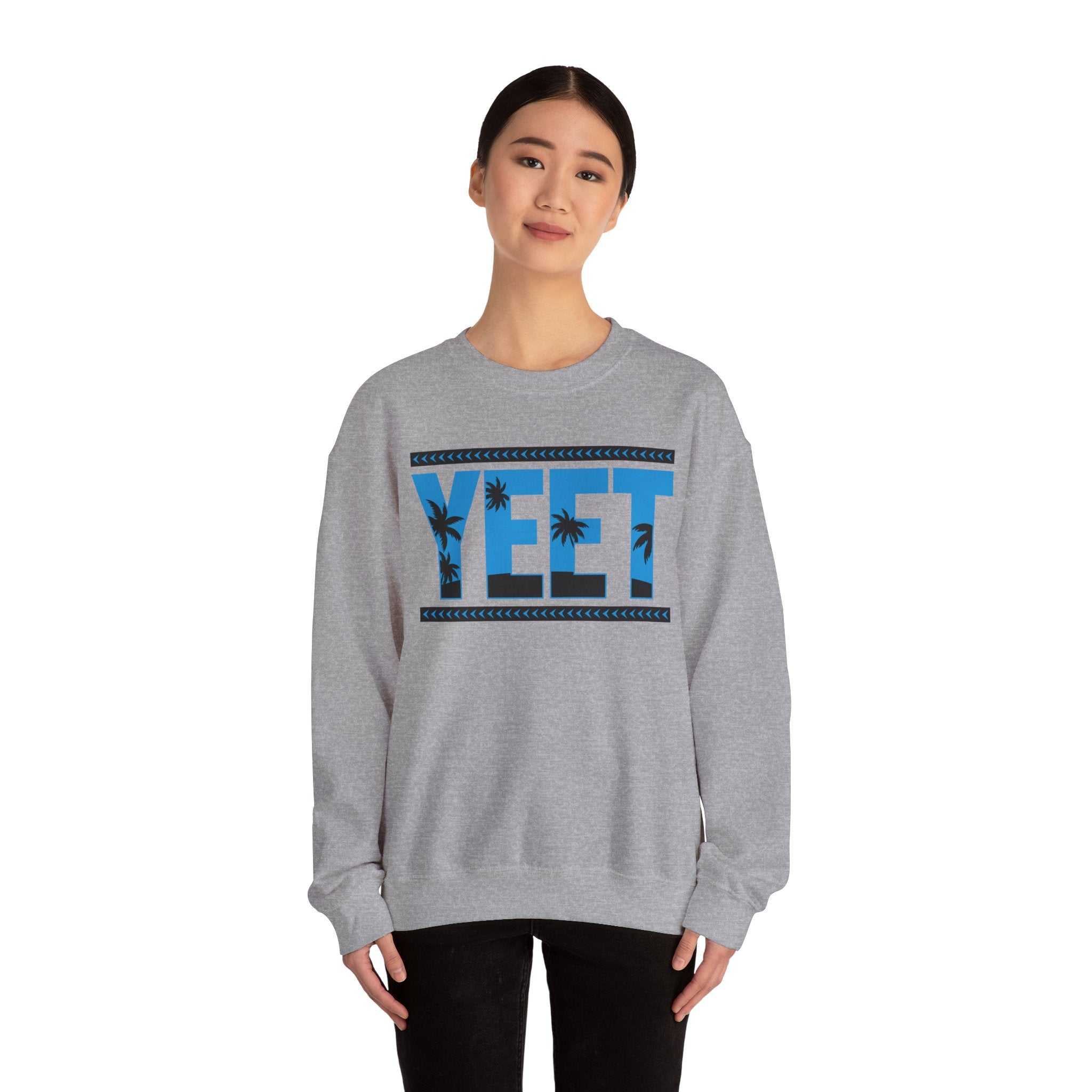 Blue Black Yeet Sweatshirt, Wrestling Fan Unisex Sweatshirt - Gift for Him or Her, Casual Outwear, Heavy Blend Crewneck Sweatshirt