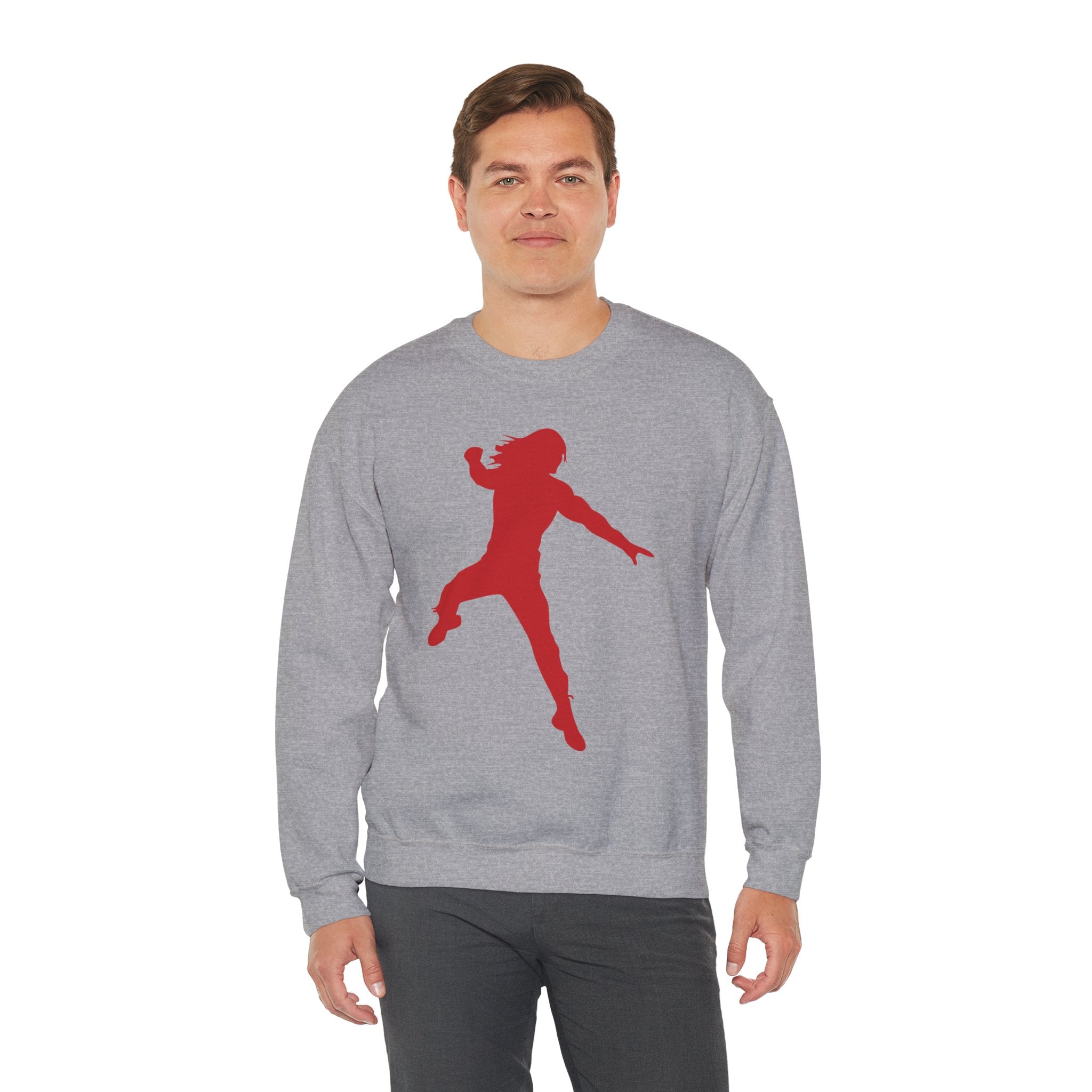 Roman Reigns Red Design, Wrestling Fan Unisex Sweatshirt - Gift for Him or Her, Casual Outwear, Graphic Design, Heavy Blend Crewneck Sweatshirt
