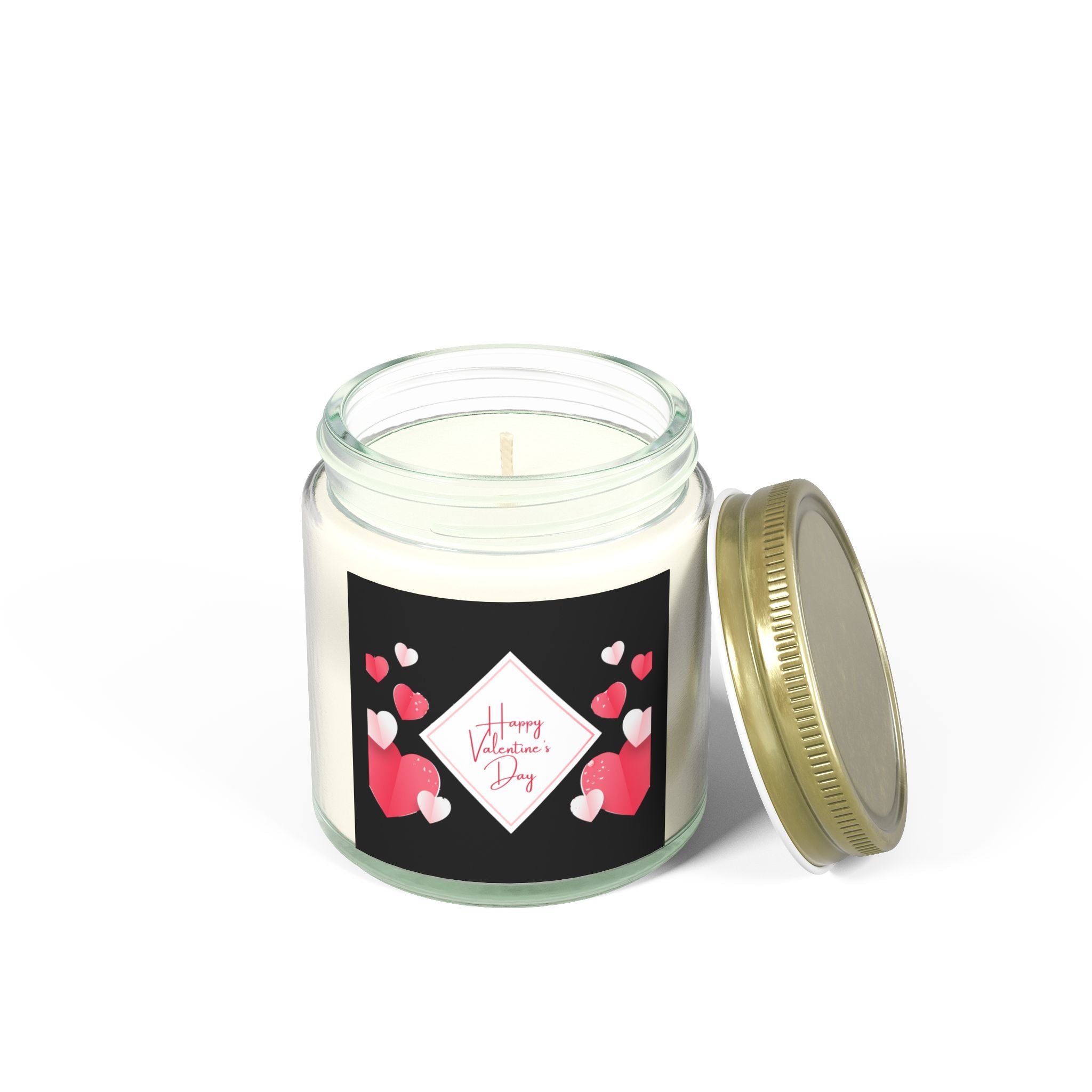 White Happy Valentine's Day Candle, Scented Candles, Luxury Candles Gifts for Women, Stress Relief Luxury Aromatherapy Candles, Romantic Candle Valentines Day Gifts for Her