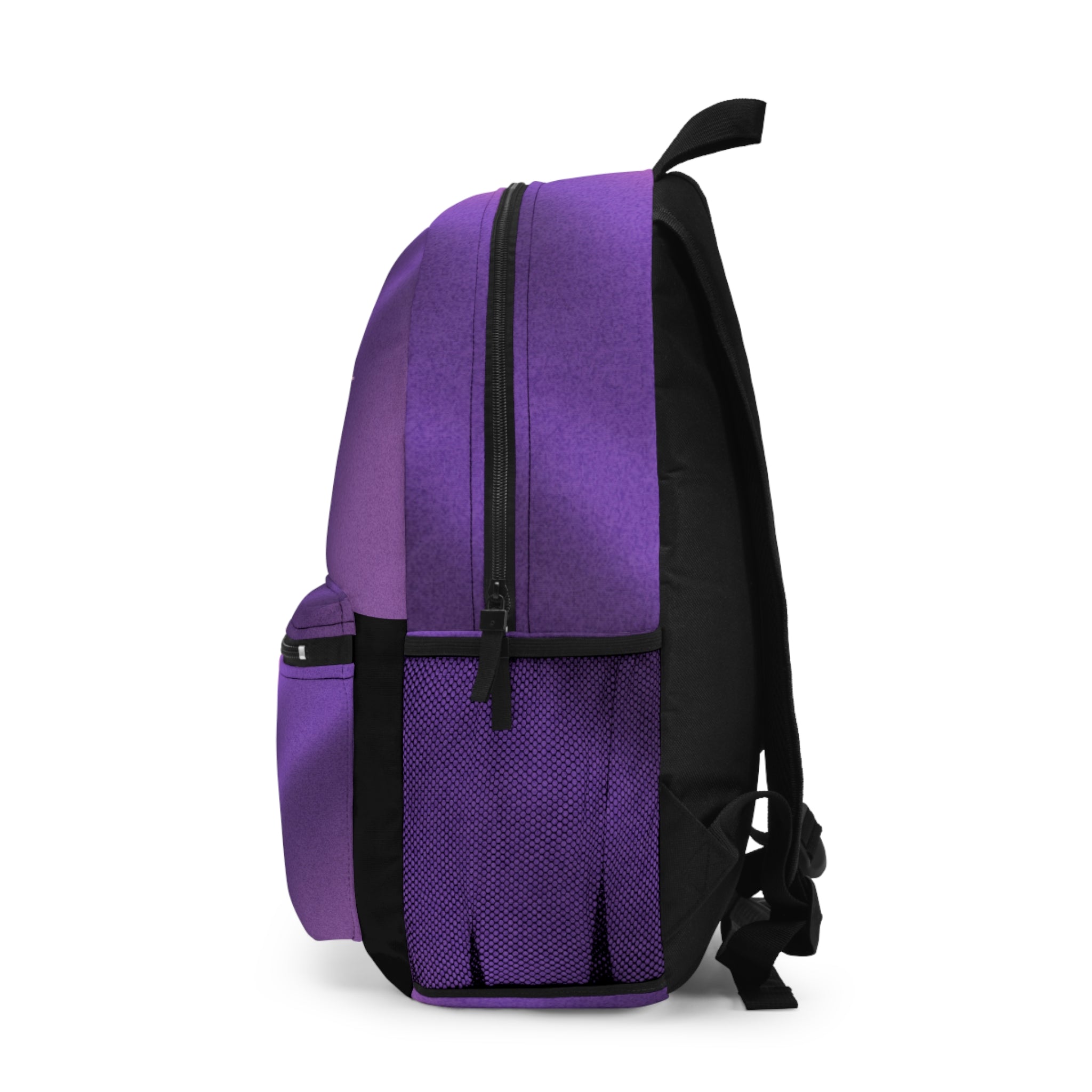 Purple Grainy Gradient Backpack - Multiple Organizational Compartments - Great for Work and Travel, Ideal as a backpack for women or men