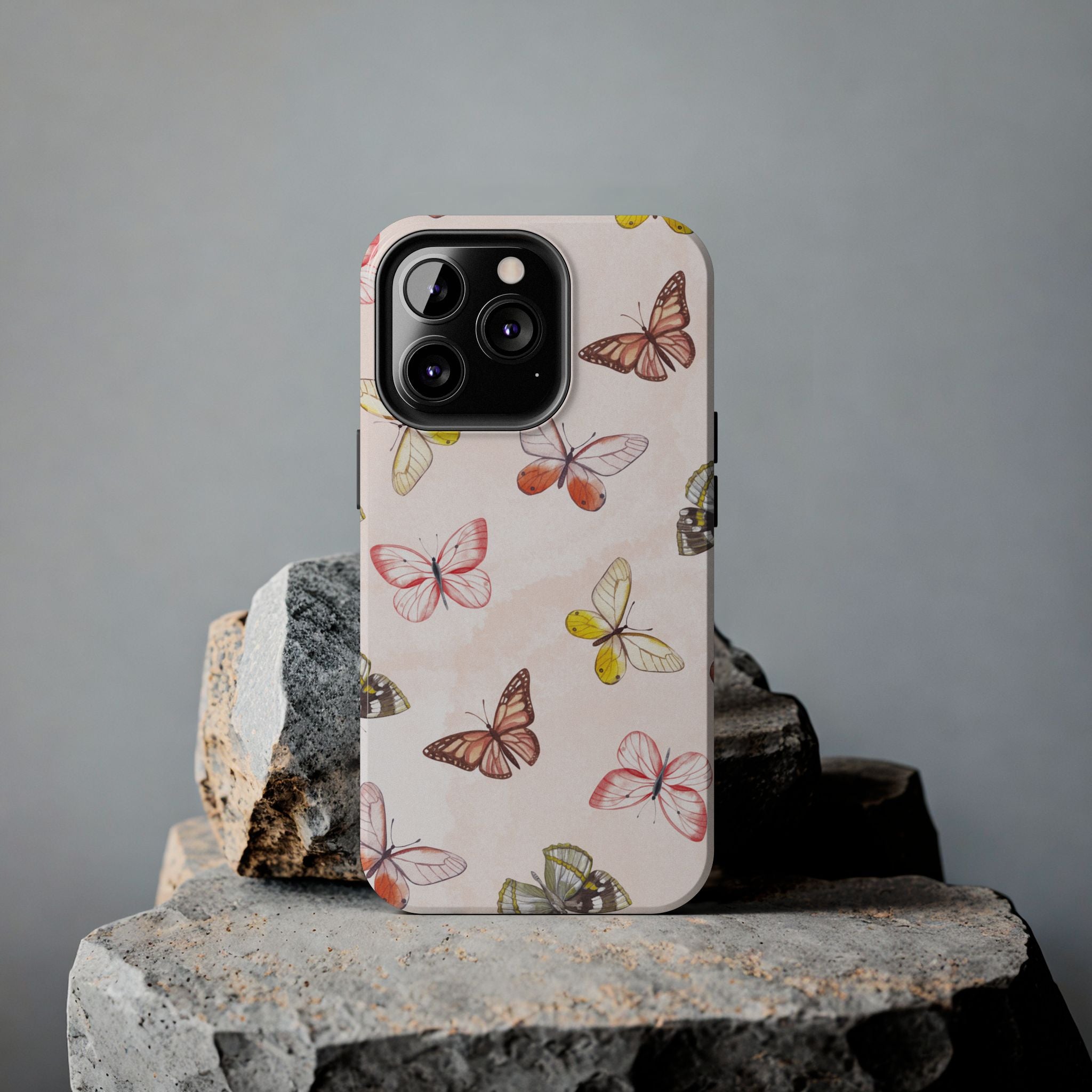 Pink Butterflies, Elegant Phone Cases, Stylish Phone Covers, Chic Phone Protectors, Fashionable Case for Her, Trendy Smartphone Accessories