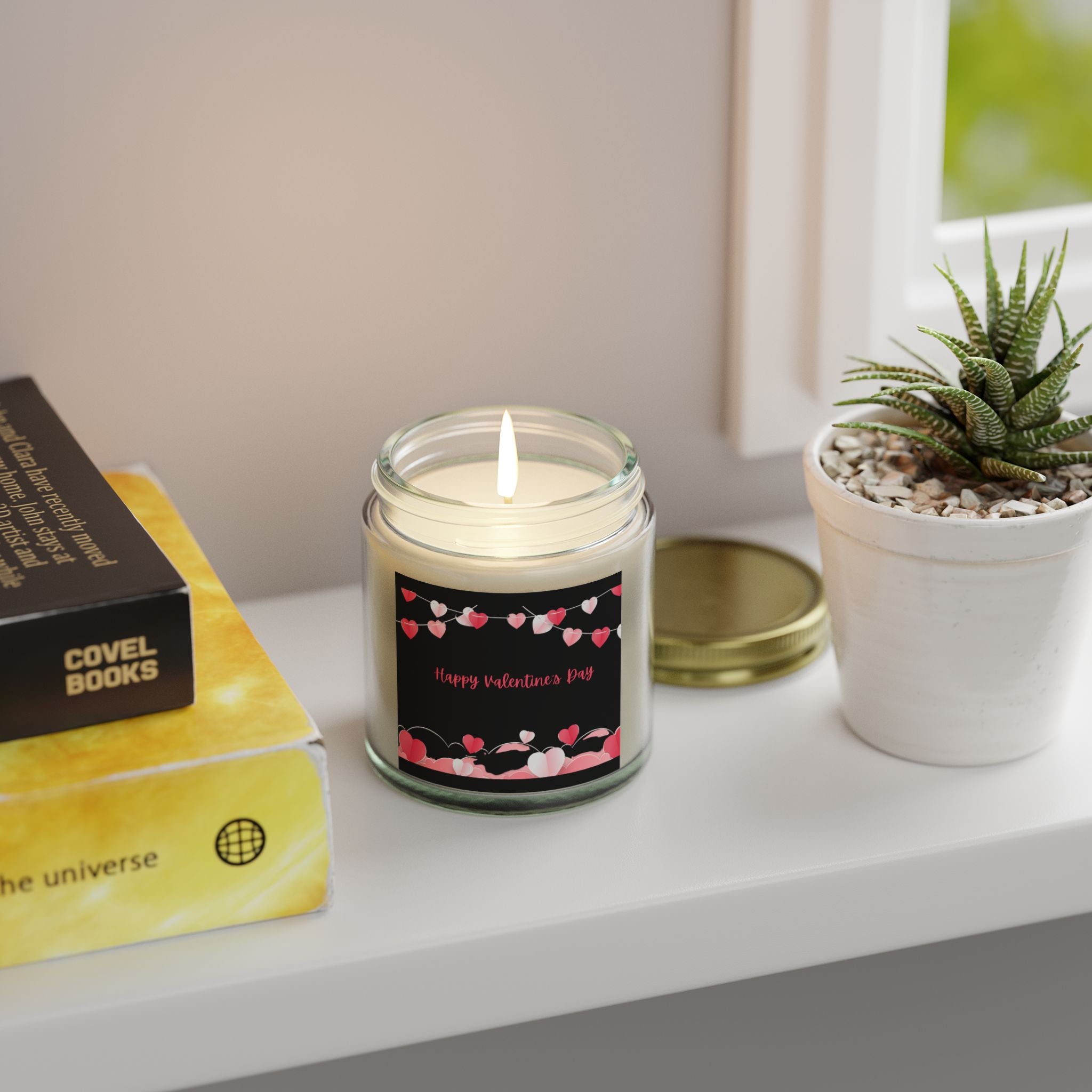 Cute Happy Valentine's Day Candle, Scented Candles, Luxury Candles Gifts for Women, Stress Relief Luxury Aromatherapy Candles, Romantic Candle Valentines Day Gifts for Her